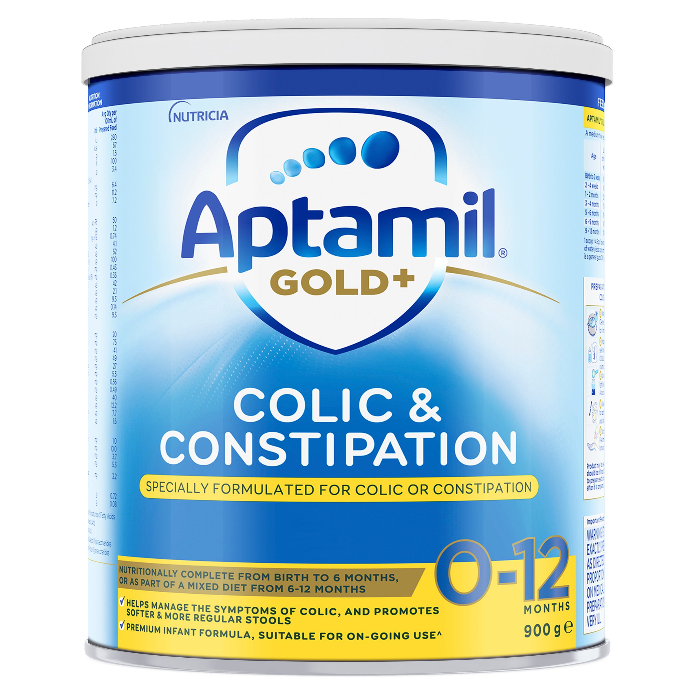 Aptamil Gold + Colic & Constipation 0-12 Months 900g - Image 1