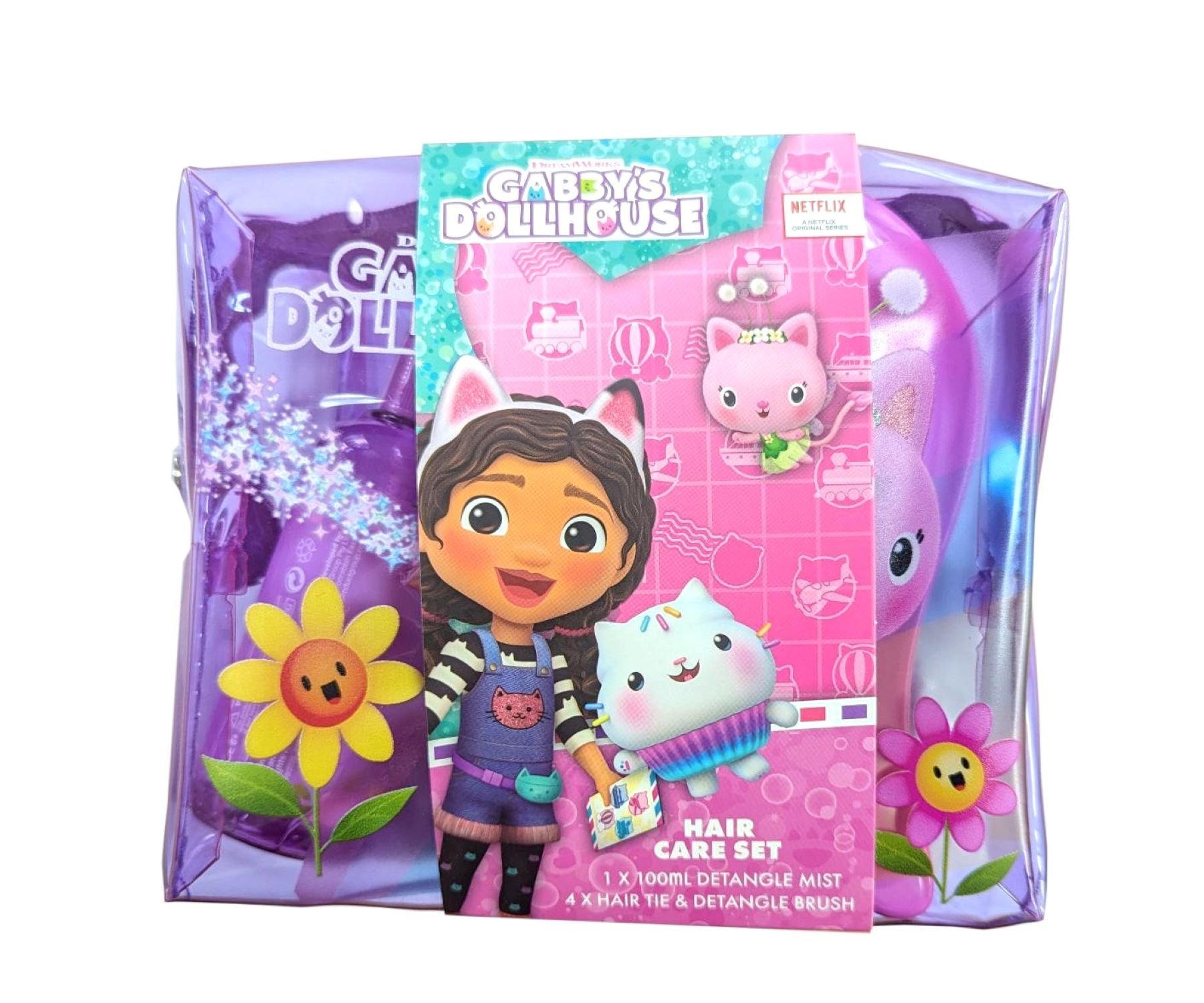 Gabbys Dollhouse Detangling Hair Care Set 3 piece