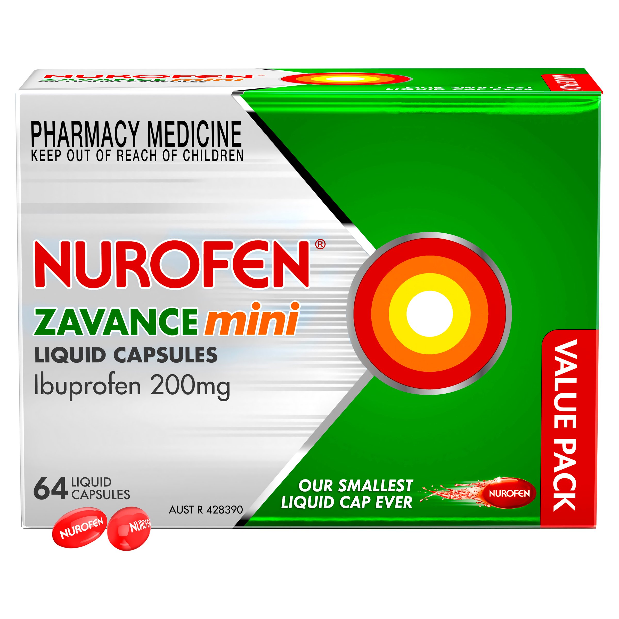 Nurofen Zavance Mini 64 liquid capsules - Image 10