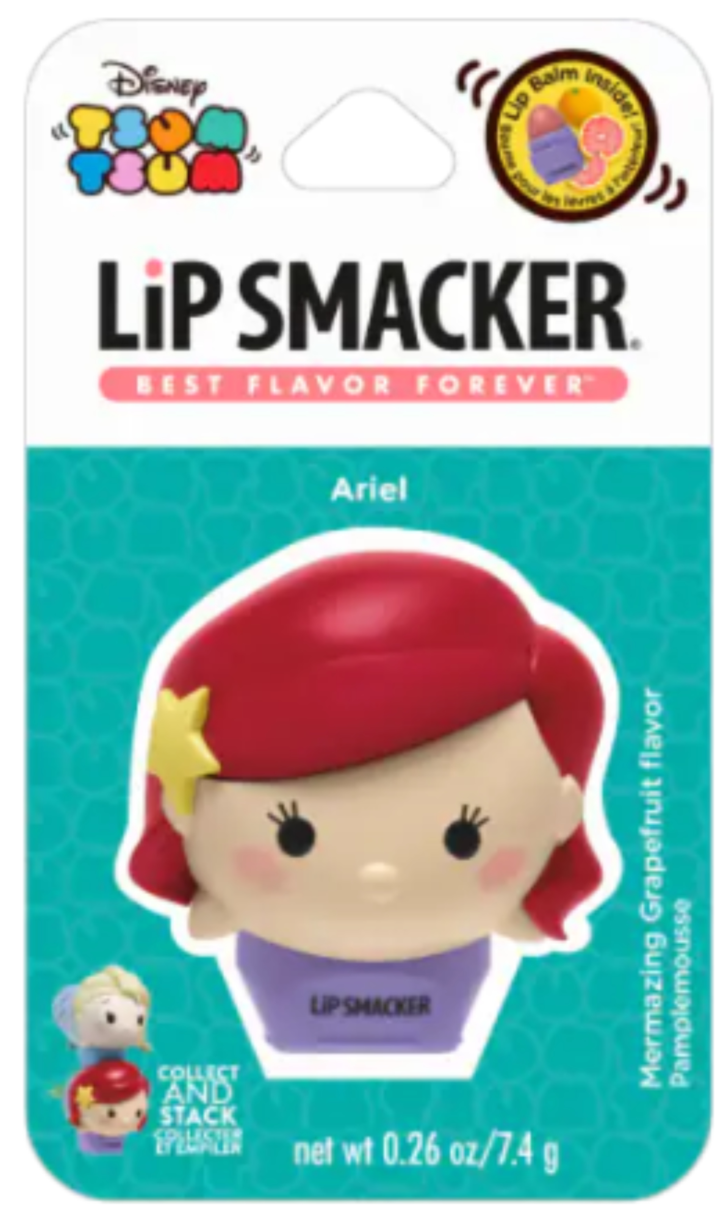 Lip Smacker Lip Balm Tsum Tsum Collectable Ariel 1 each - Image 1
