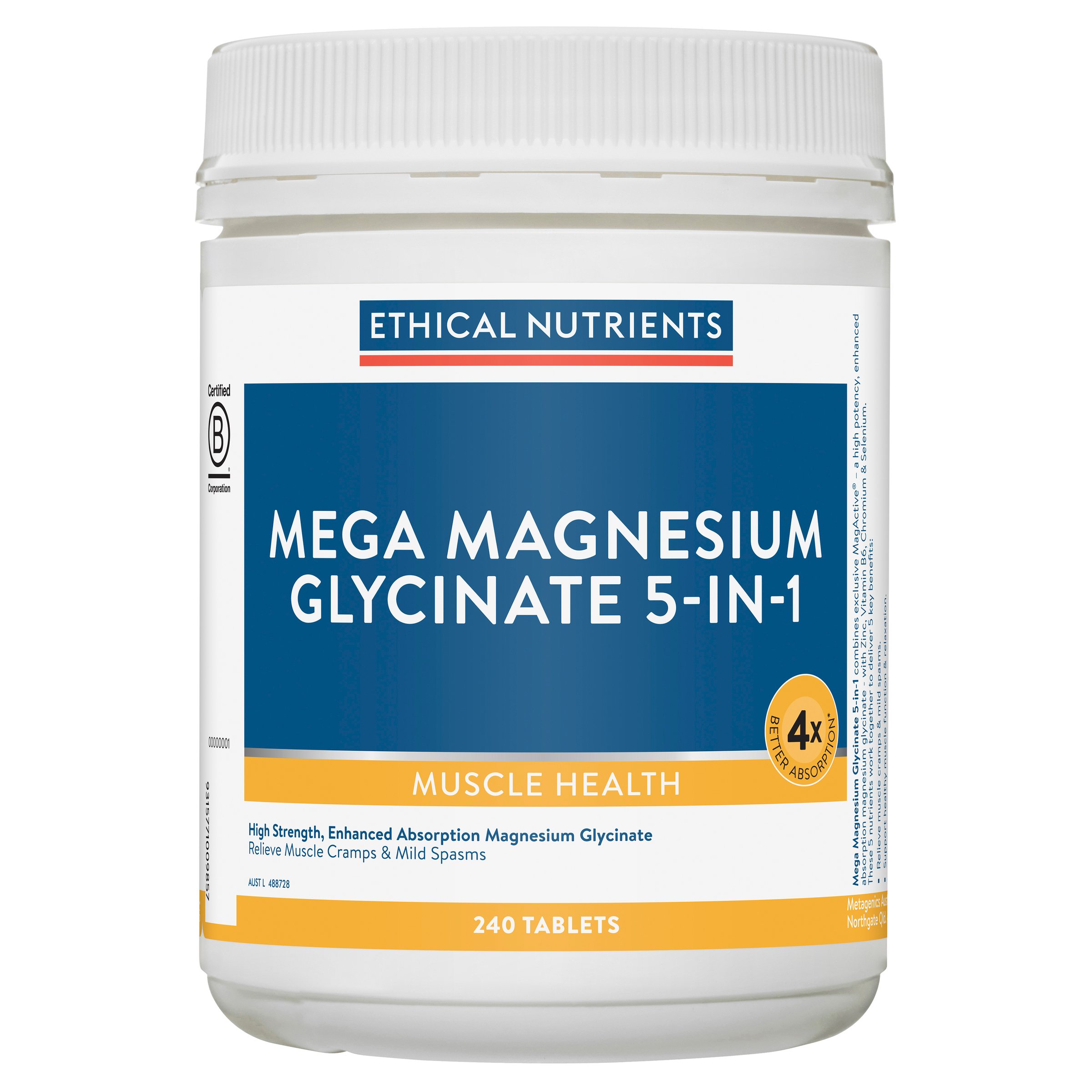 Ethical Nutrients Mega Magnesium 240 tablets - Image 1