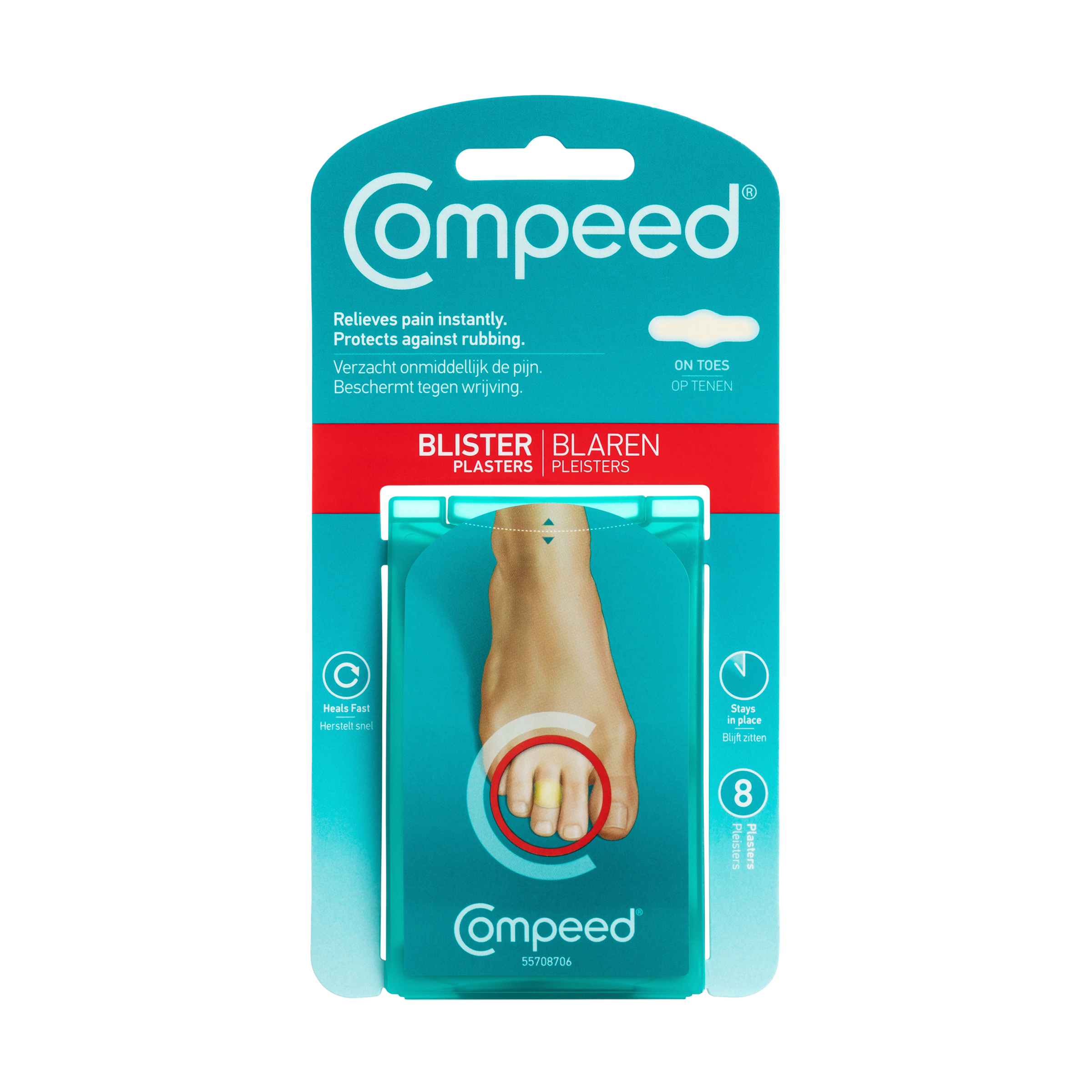 Compeed Blister Plasters On Toes 8 pack - Image 1