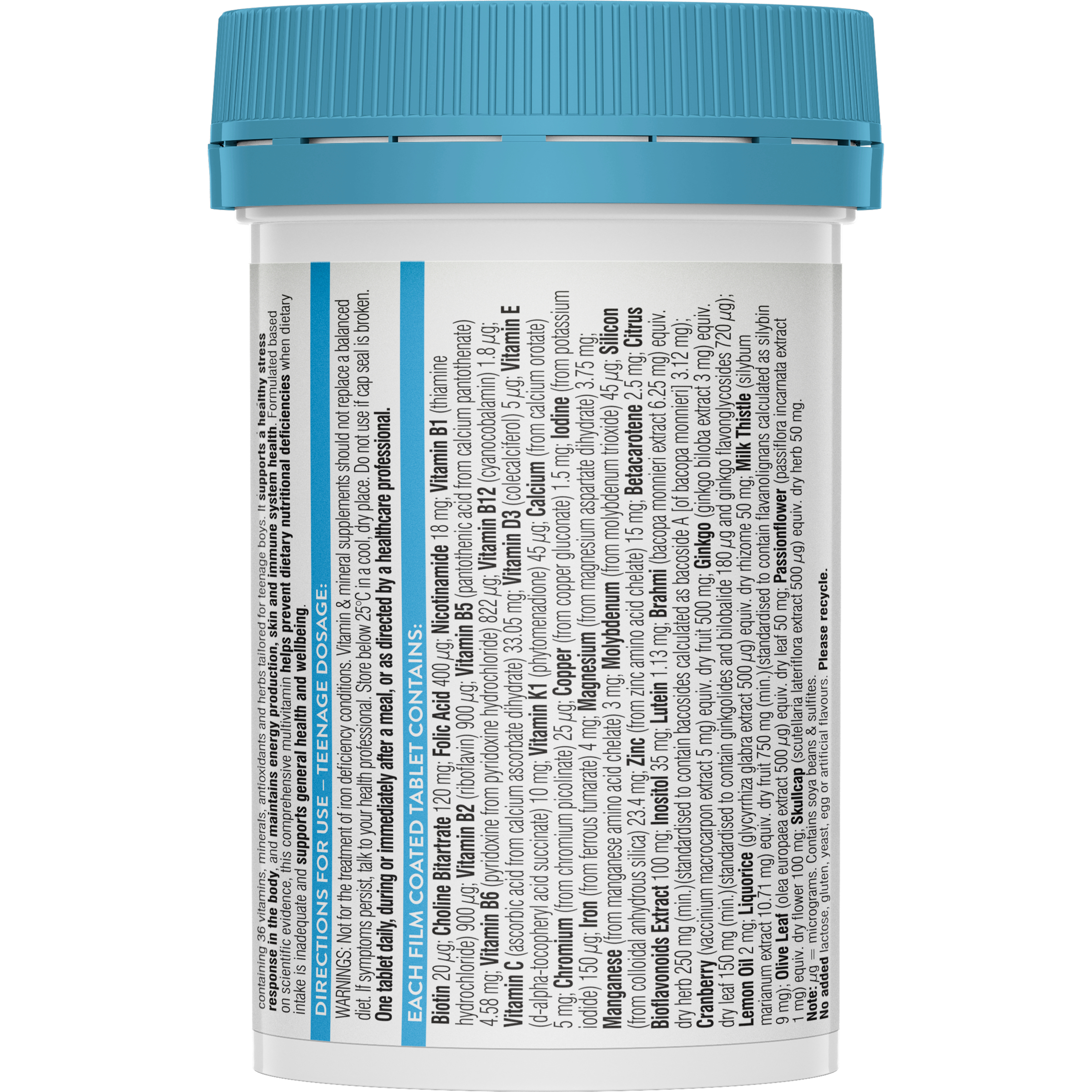 Swisse Ultivite Teenage Men's Multivitamin 60 tablets - Image 2