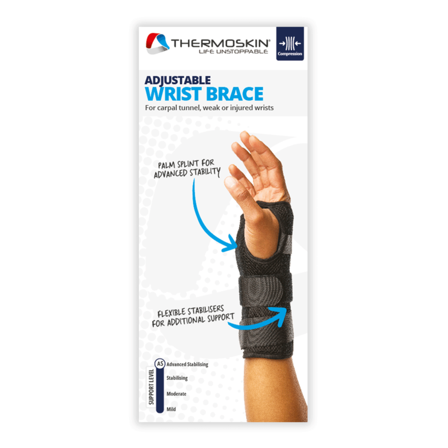 Thermoskin Adjustable Wrist Brace Right 1 each - Image 2