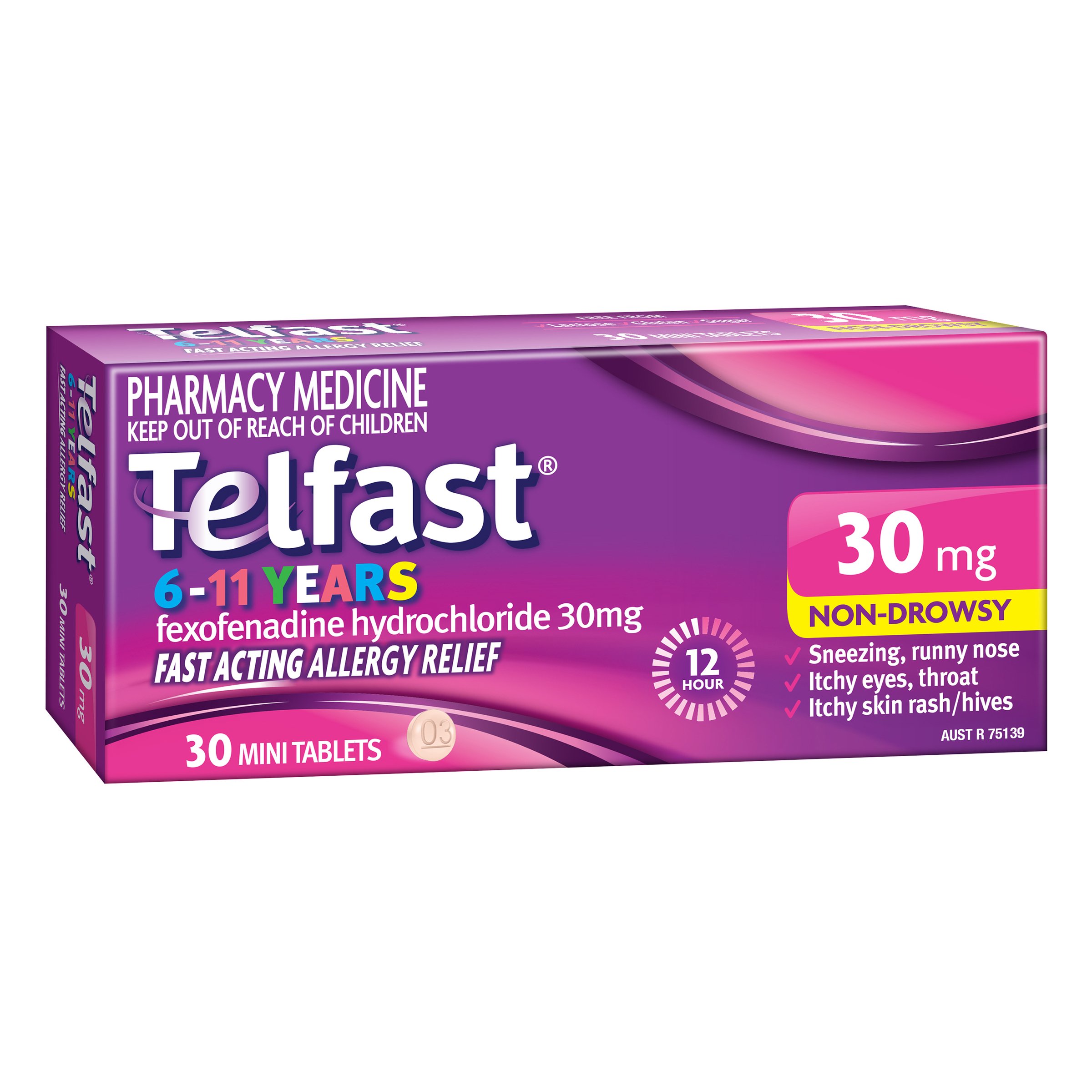Telfast Kids Tablets 30mg 30 tablets - Image 3