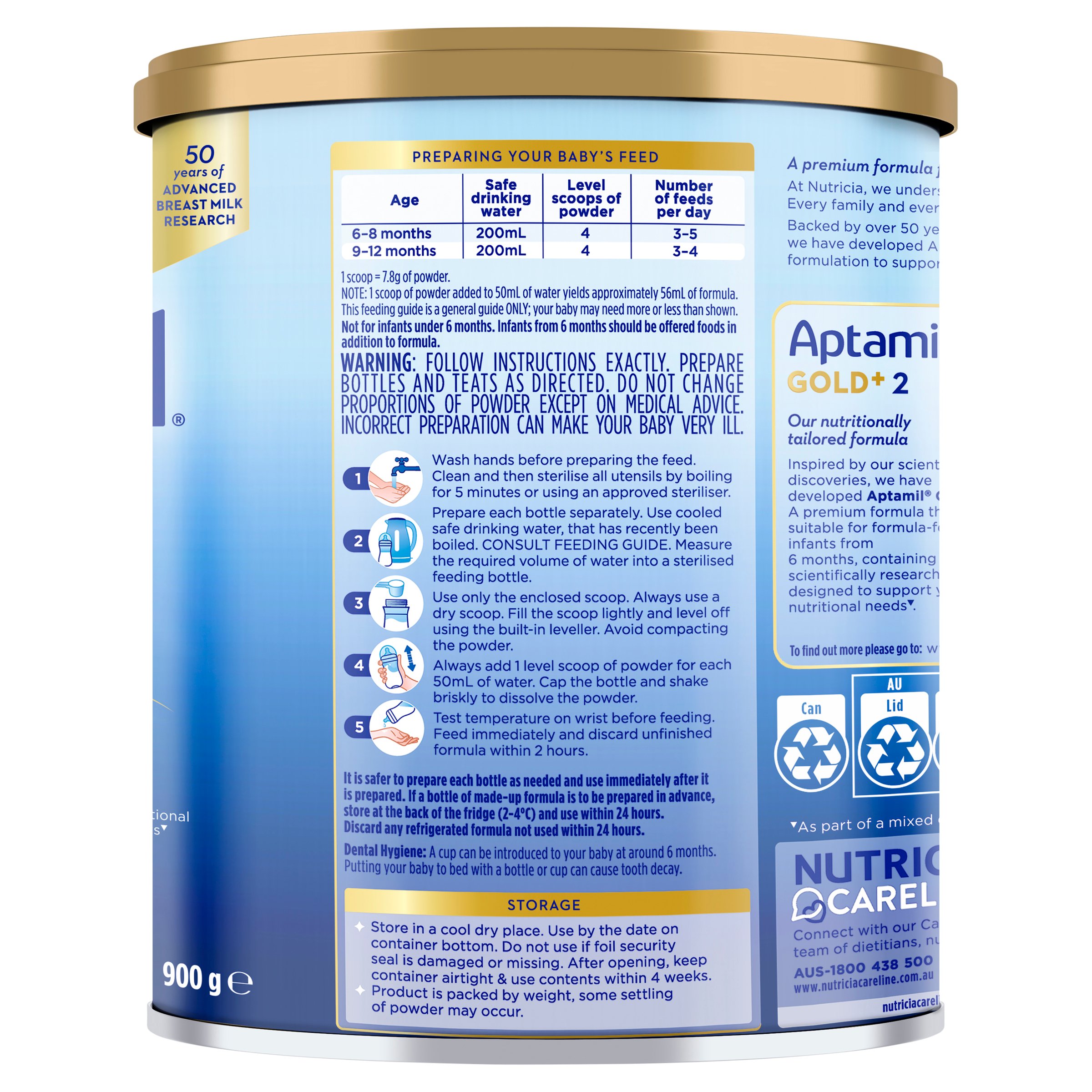 Aptamil Gold + Pronutra Follow On Formula 900g - Image 4