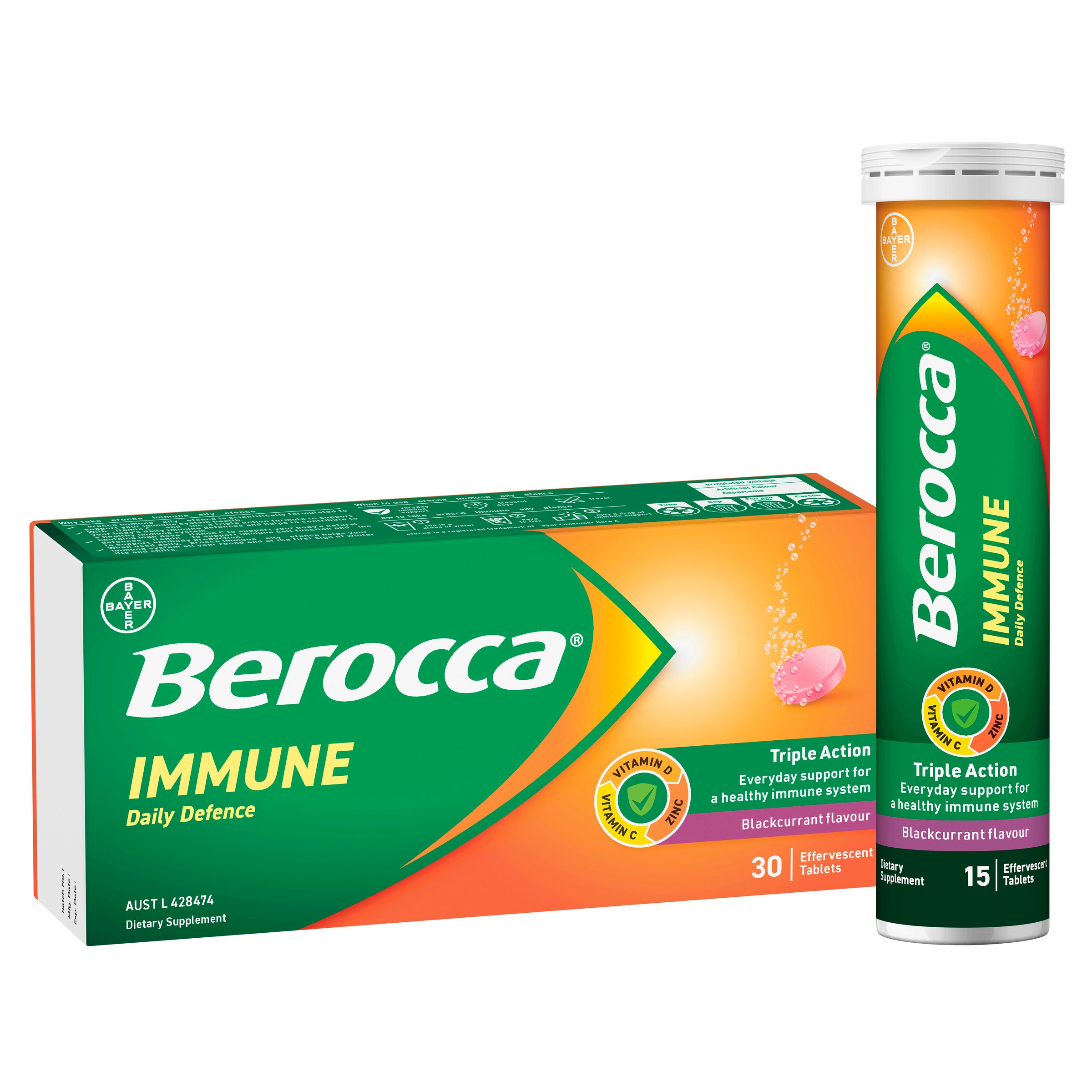 Berocca Immune Daily Defence Blackcurrant 30 tablets - Image 13
