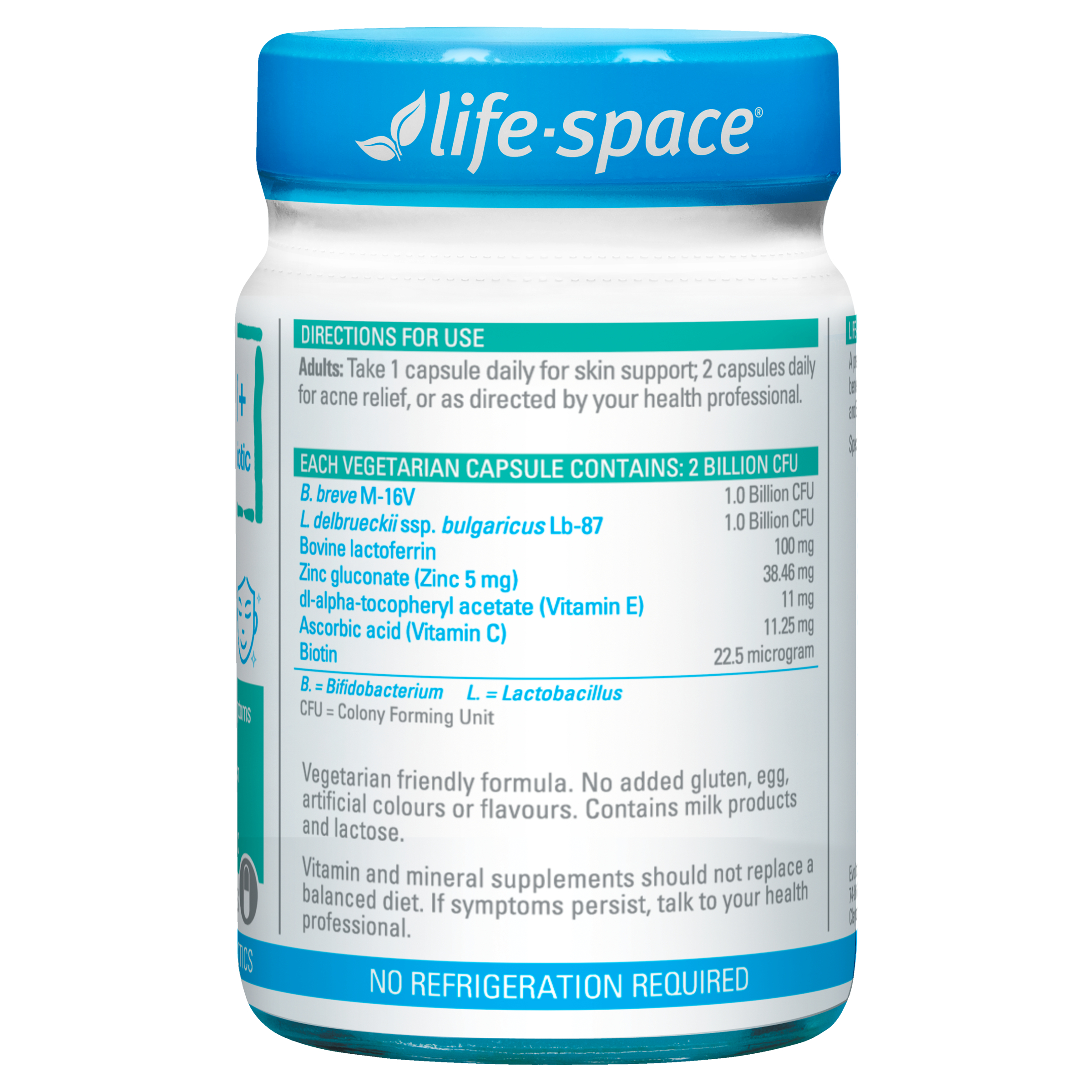 Life-Space Acne Relief + Skin Rebalance Probiotic 30 capsules - Image 2