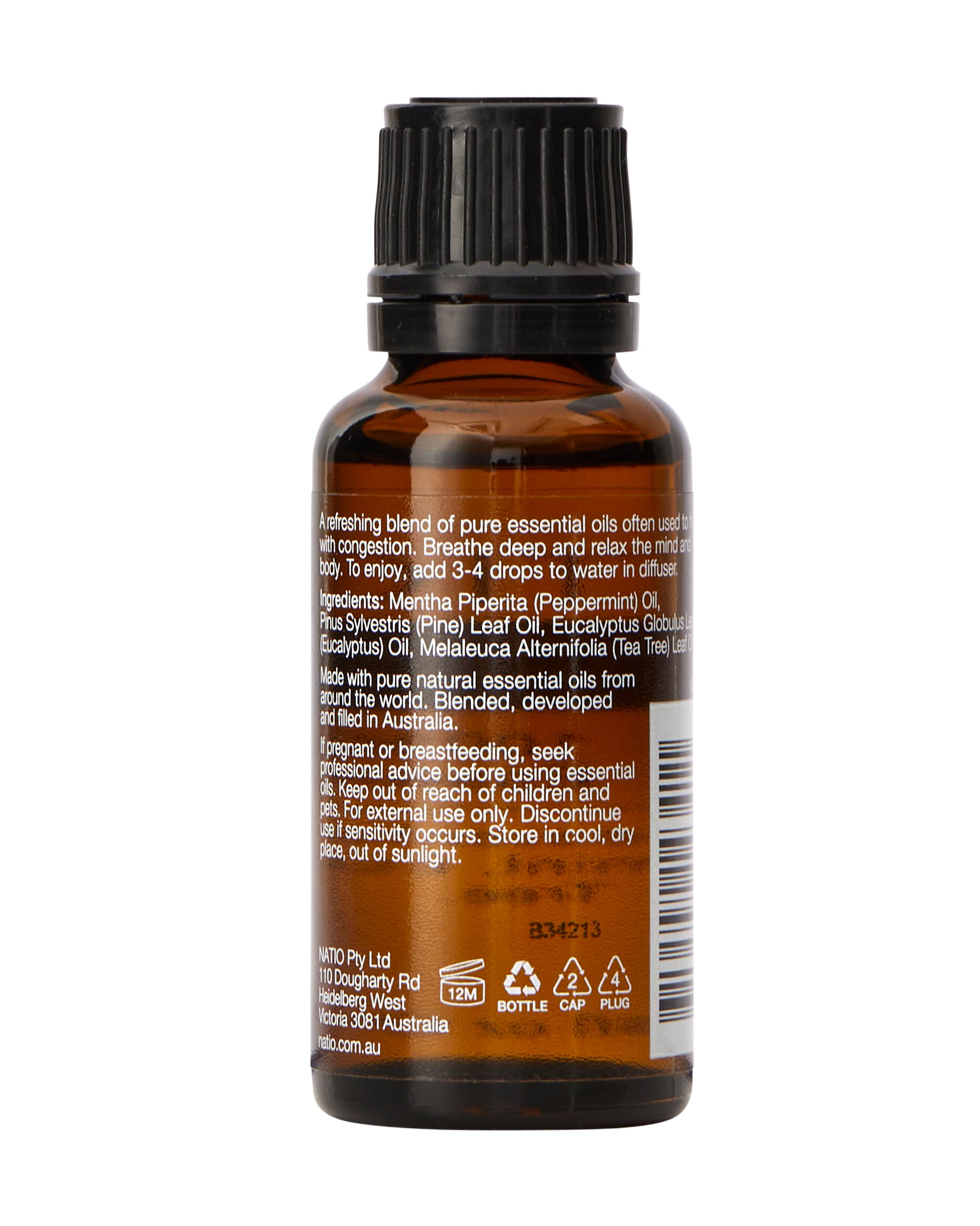 Natio Wellbeing Pure Essential Oil Blend - Breathing 25ml - Image 2