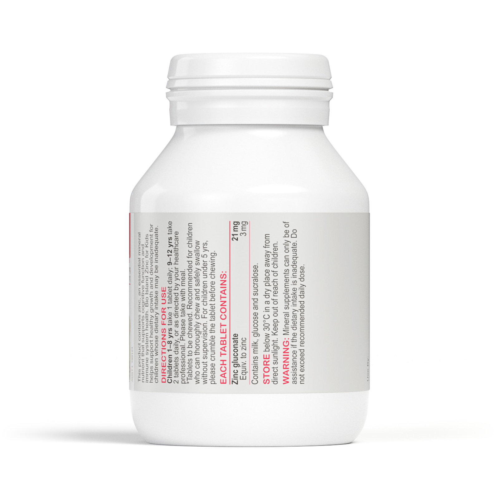 Bio Island Zinc for Kids 120 chewable tablets - Image 3