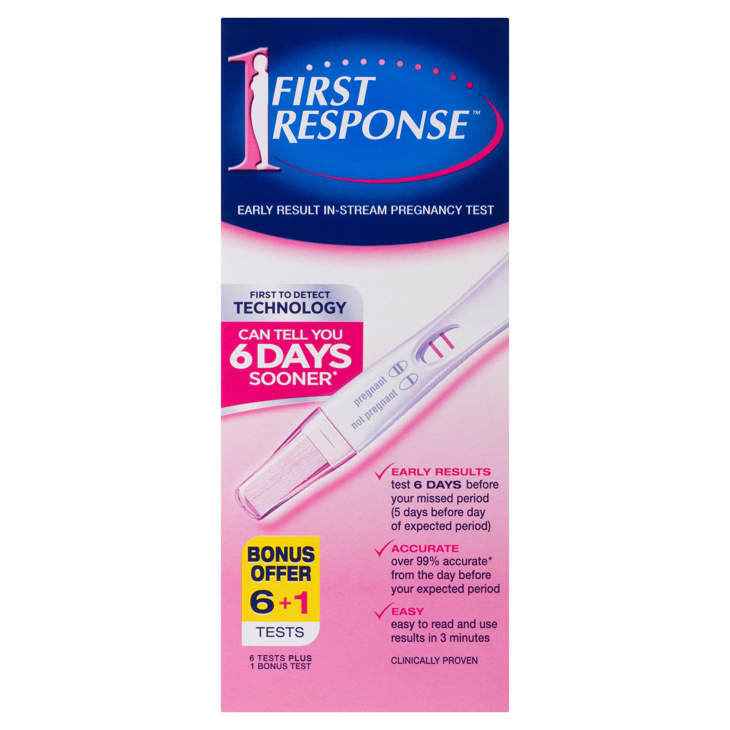 First Response Pregnancy Test 6 Plus 1 Instream Value Pack 1 each - Image 7
