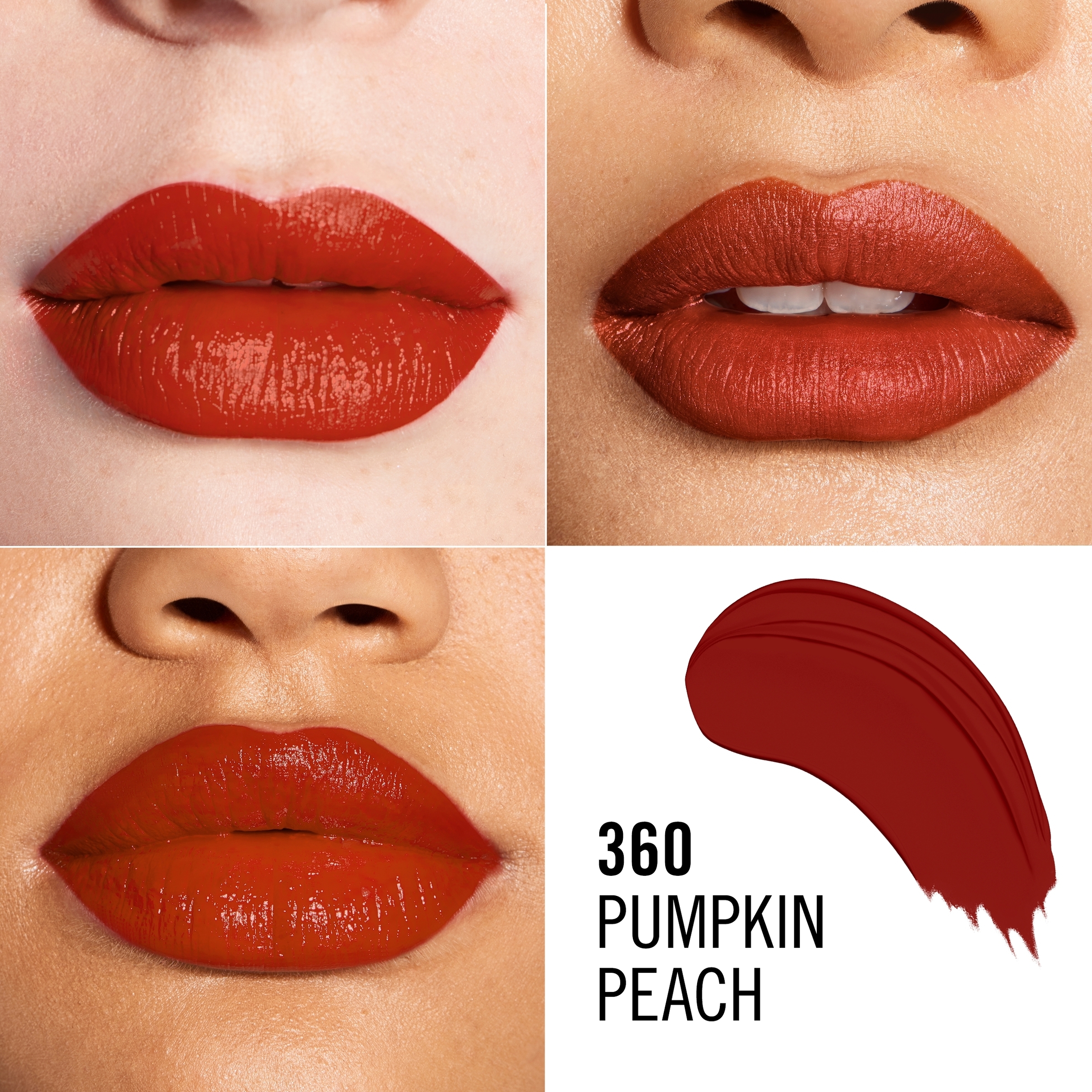 Rimmel Lasting Finish Satin Lipstick 360 Pumpkin Peach 4g - Image 4
