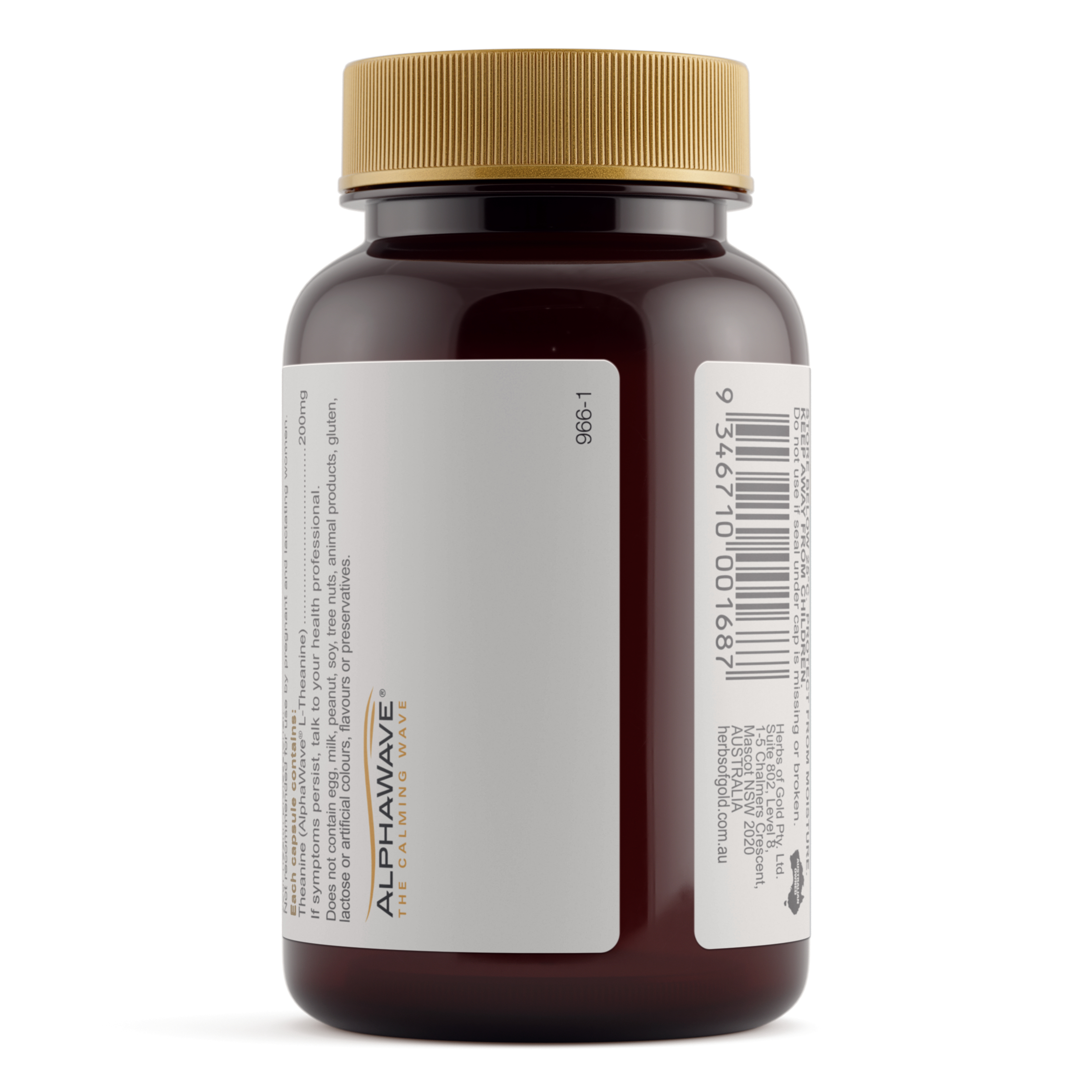 Herbs of Gold L-Theanine 200mg - 30 capsules - Image 3