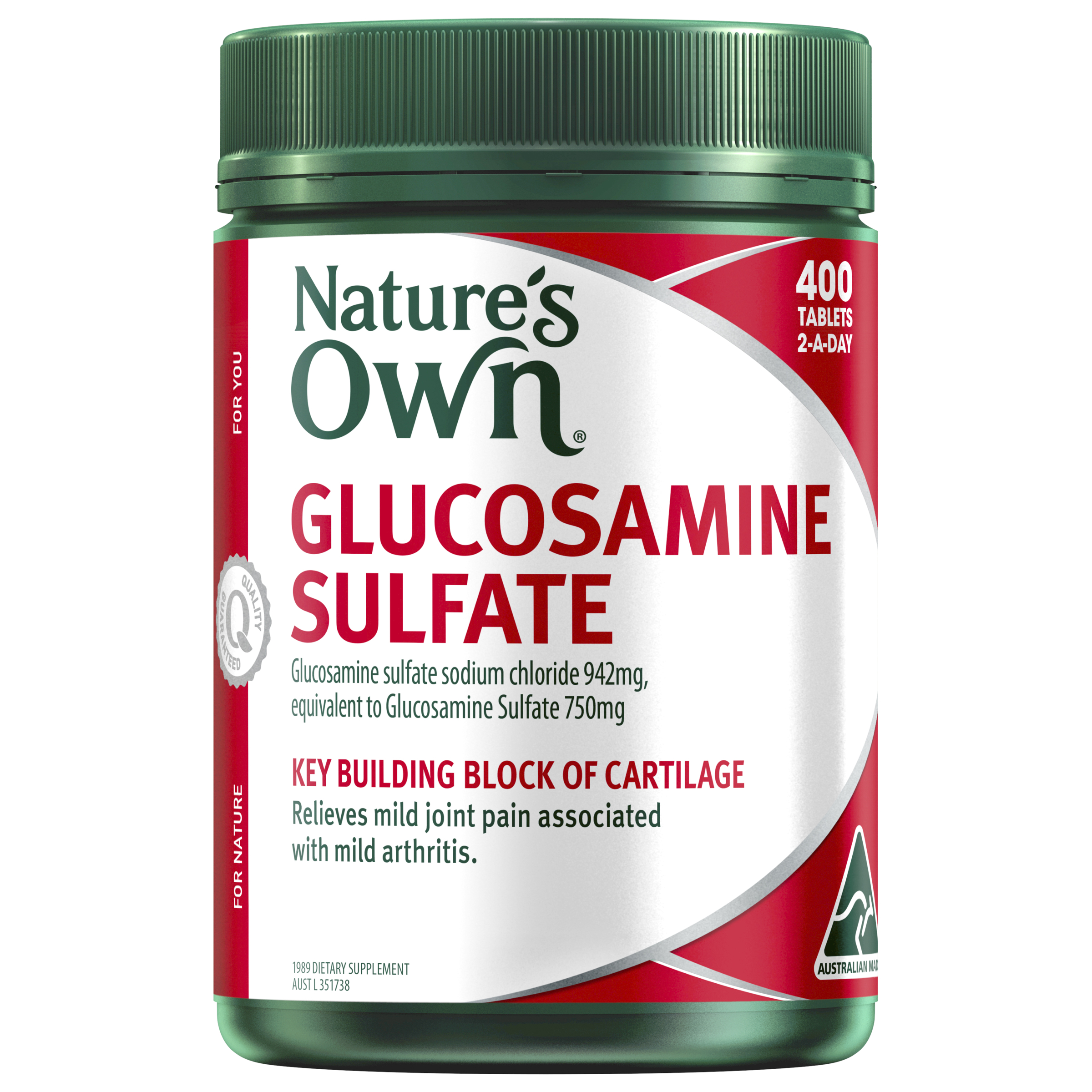 Nature's Own Glucosamine Sulfate 400 tablets - Image 1