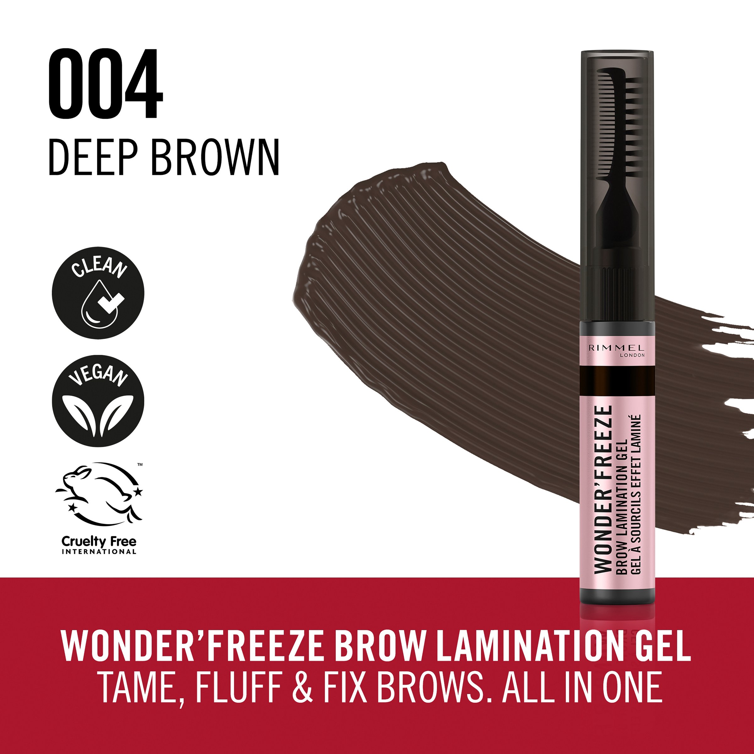 Rimmel Wonder'Freeze Brow Lamination Gel 005 Soft Black 6g - Image 3