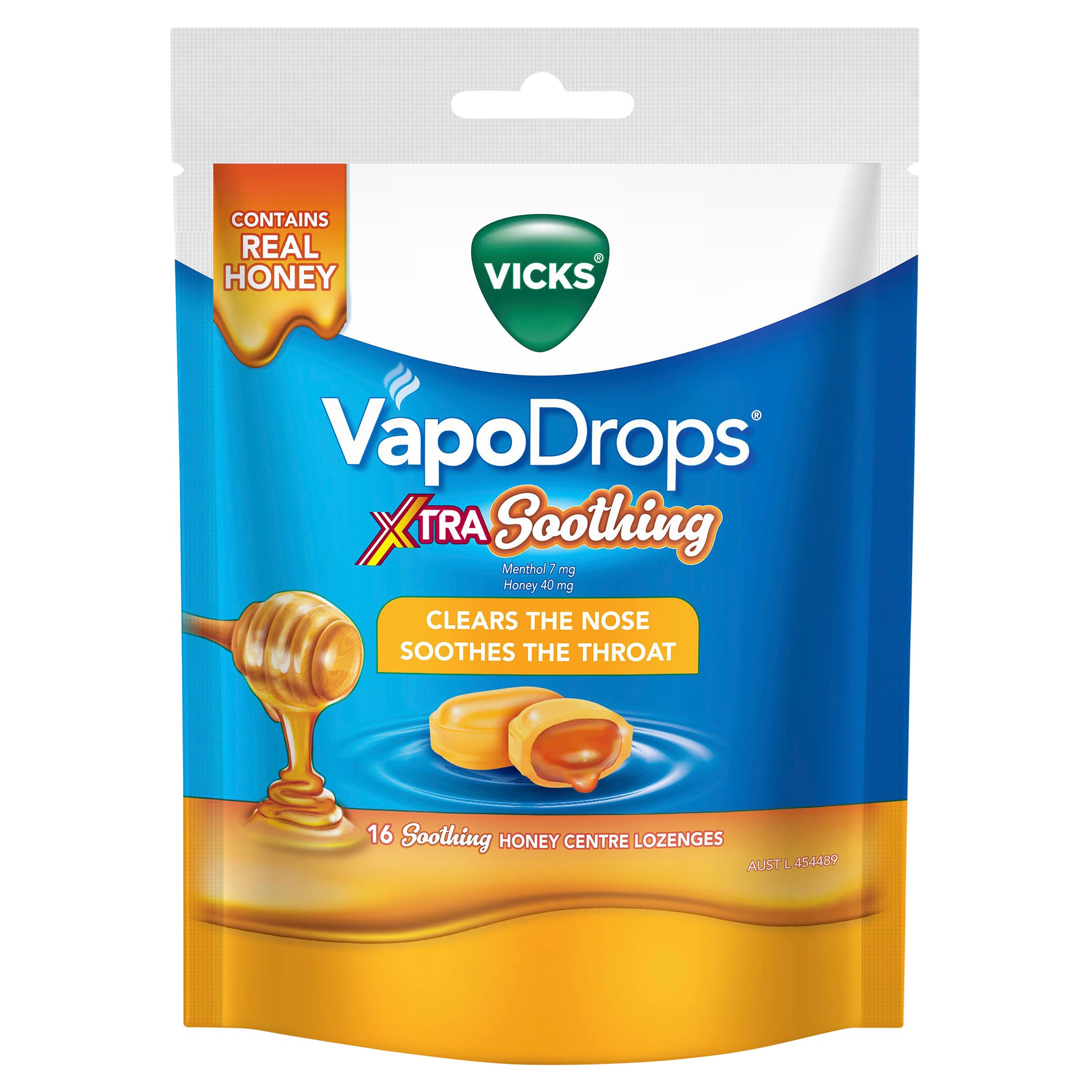 Vicks Vapodrops Xtra Soothing 16 lozenges - Image 1