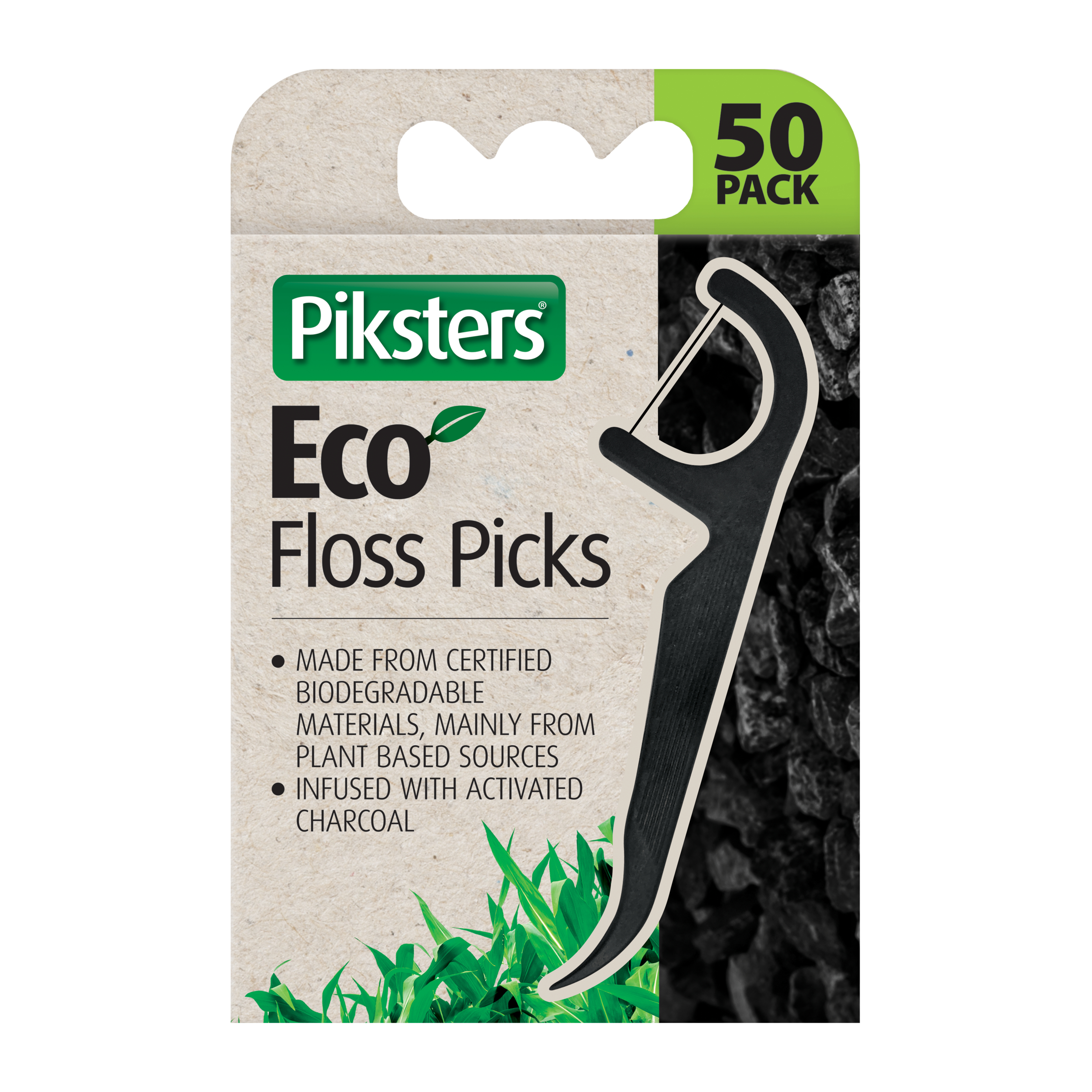 Piksters Eco Floss Picks 50 pack - Image 1