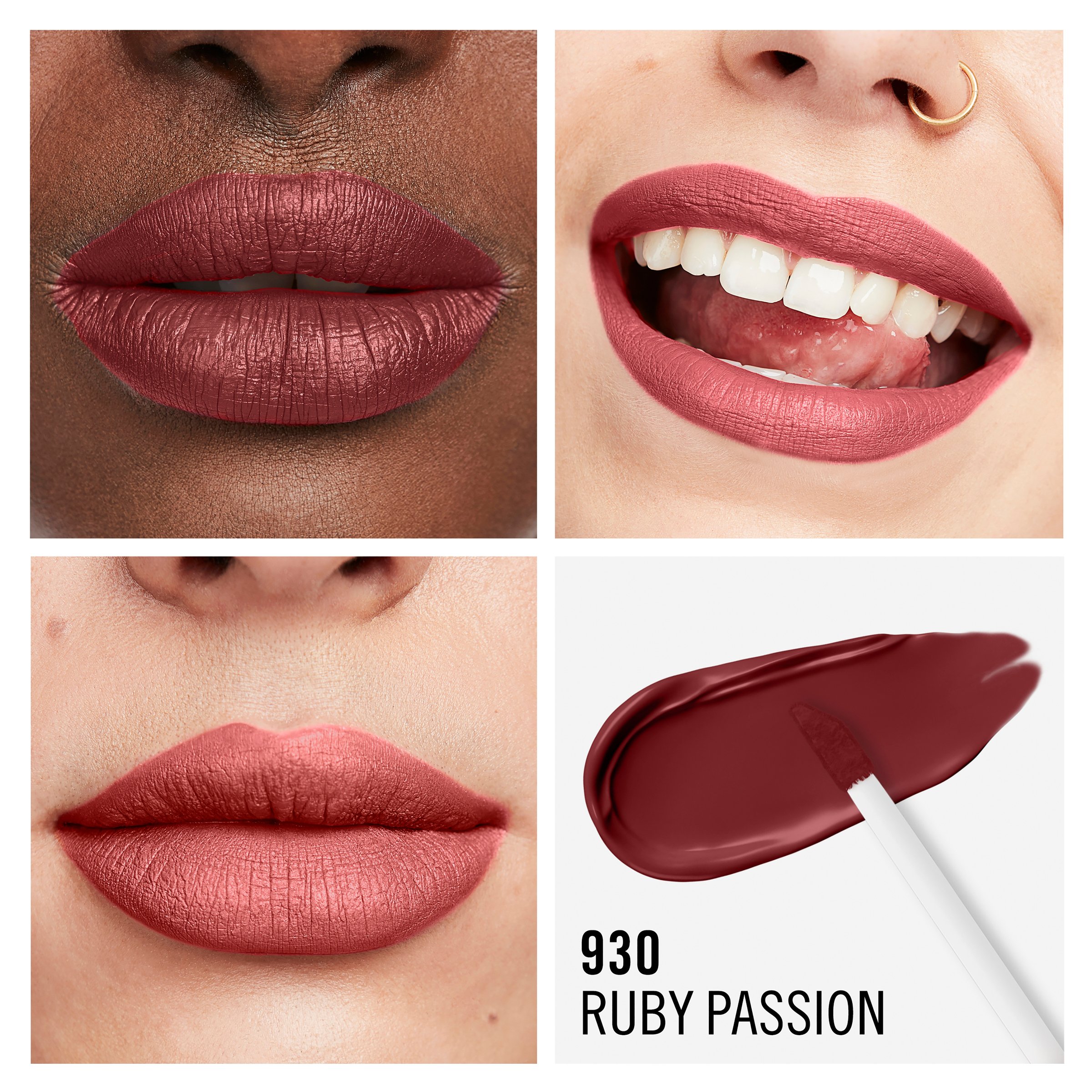 Rimmel Lasting Mega Matte Liquid Lipstick 930 Ruby Passion 7.4ml - Image 5