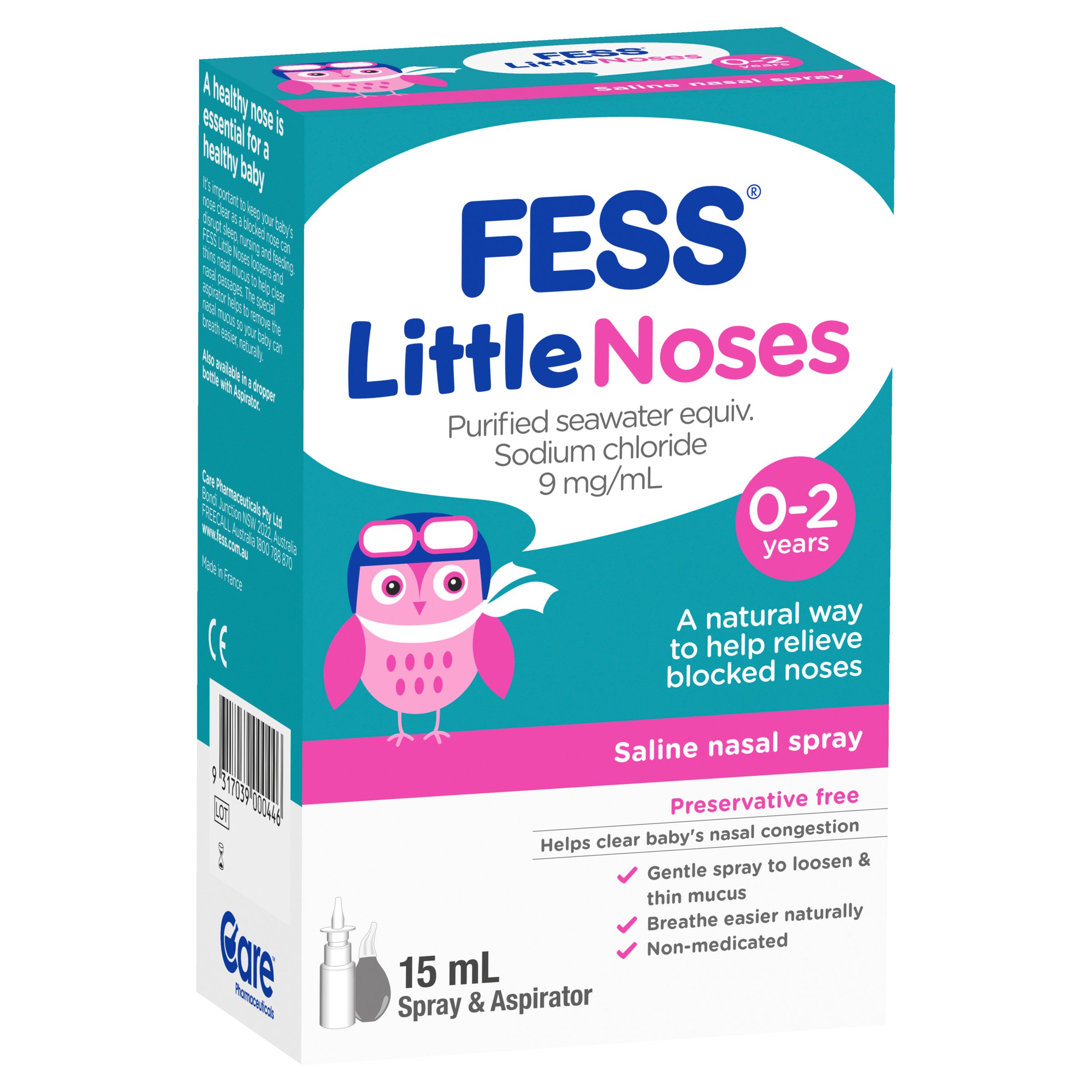 Fess Little Noses Saline Nasal Spray And Aspirator 15ml - Image 14
