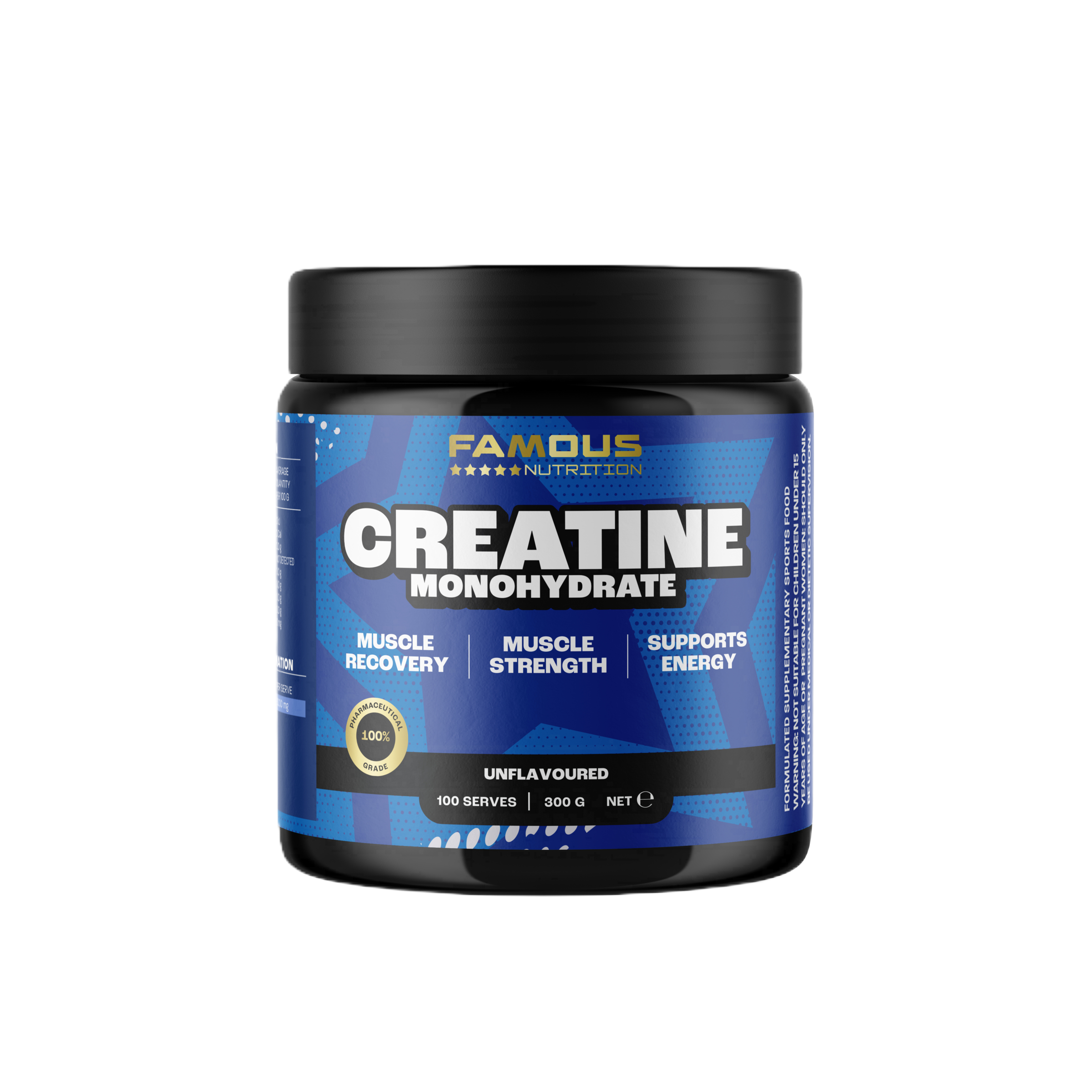 Famous Nutrition Creatine Monohydrate Unflavoured 300g - Image 1