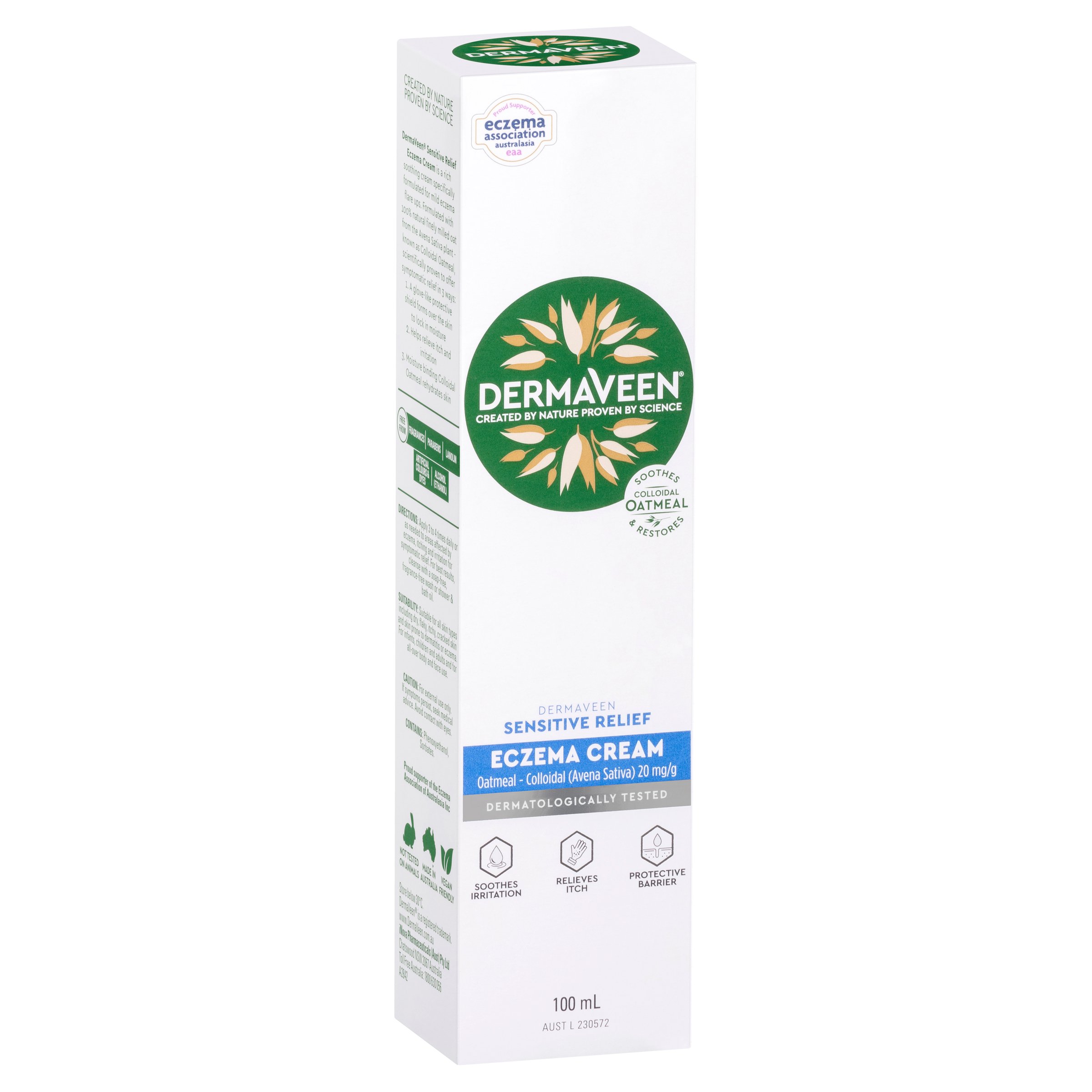 DermaVeen Sensitive Relief Eczema Cream 100ml - Image 1