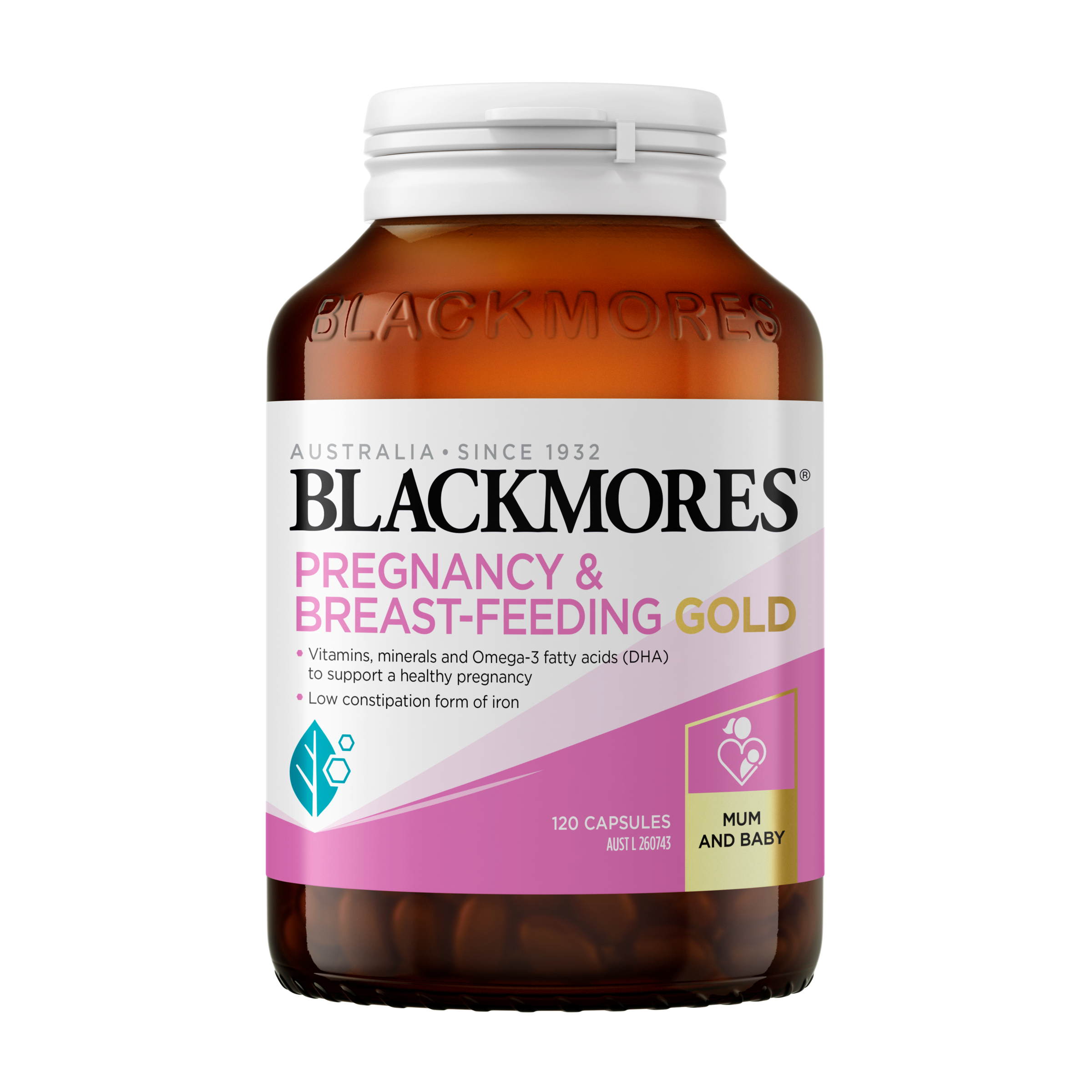 Blackmores Pregnancy & Breast-Feeding Gold 120 capsules - Image 1