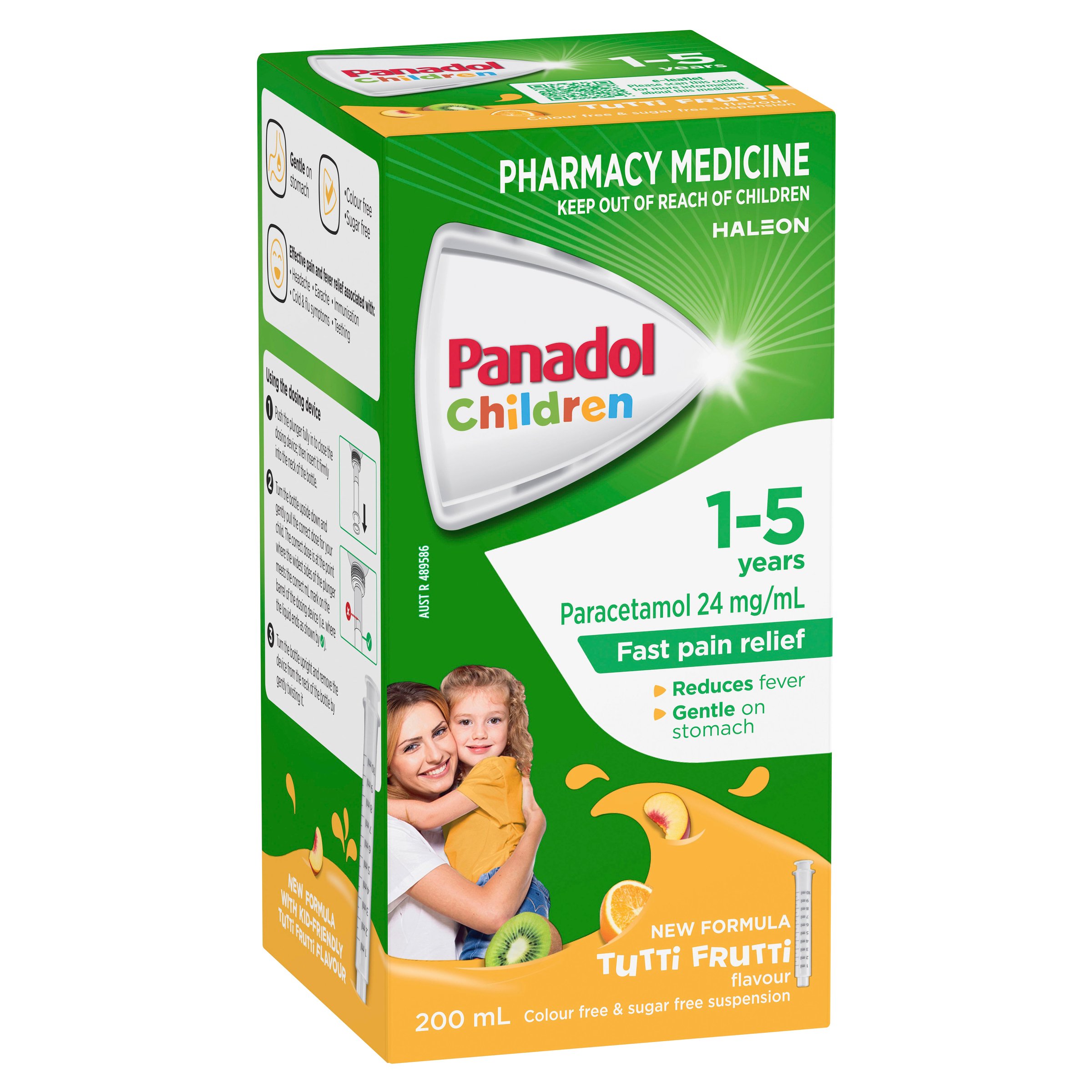 Panadol Children 1-5 Years Colourfree Suspension Tuti Fruity Flavour 200ml - Image 13