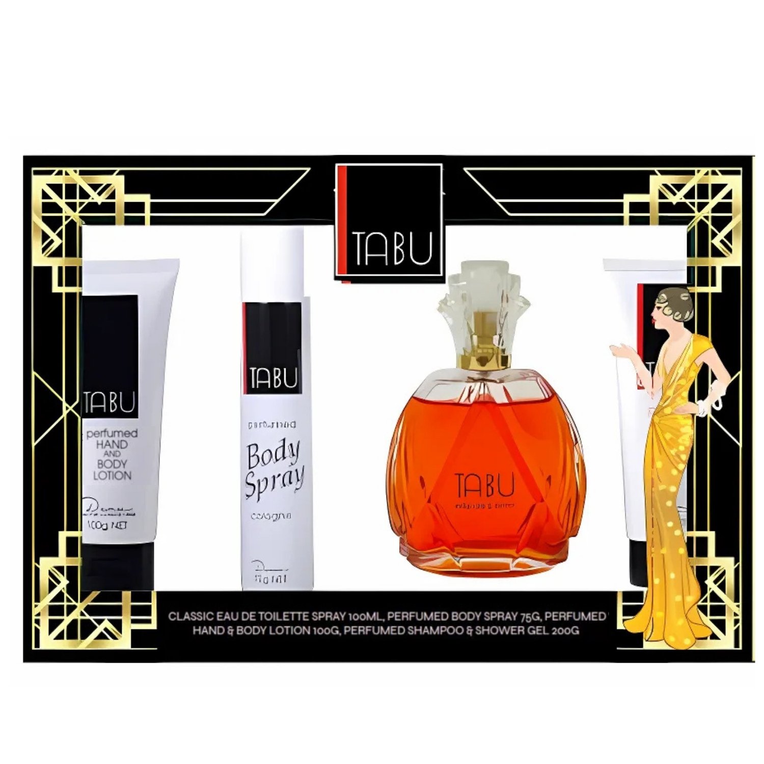 Tabu EDT 100ml Gift Set 4 piece