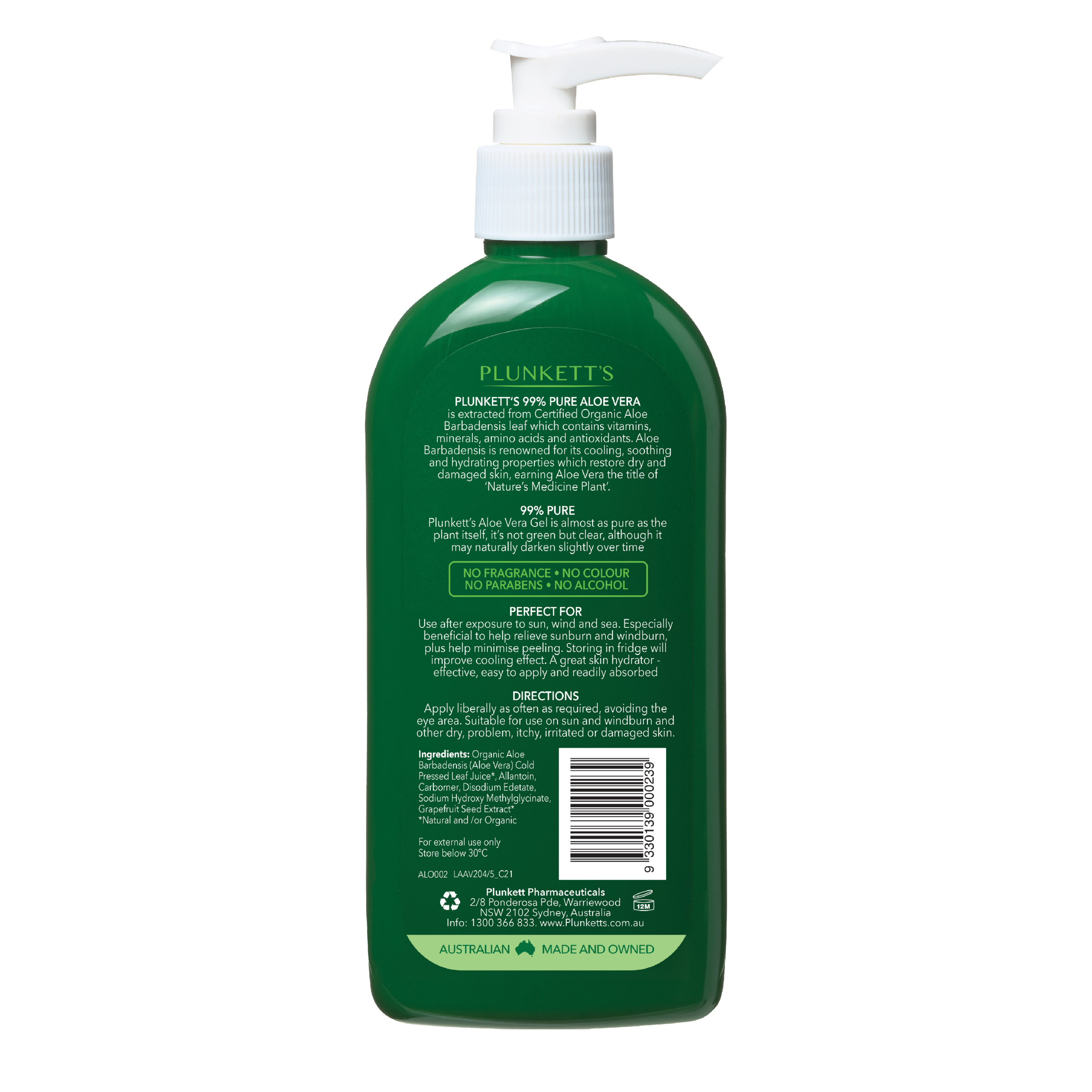 Plunkett's 99% Pure Aloe Vera Soothing Gel 240ml - Image 2