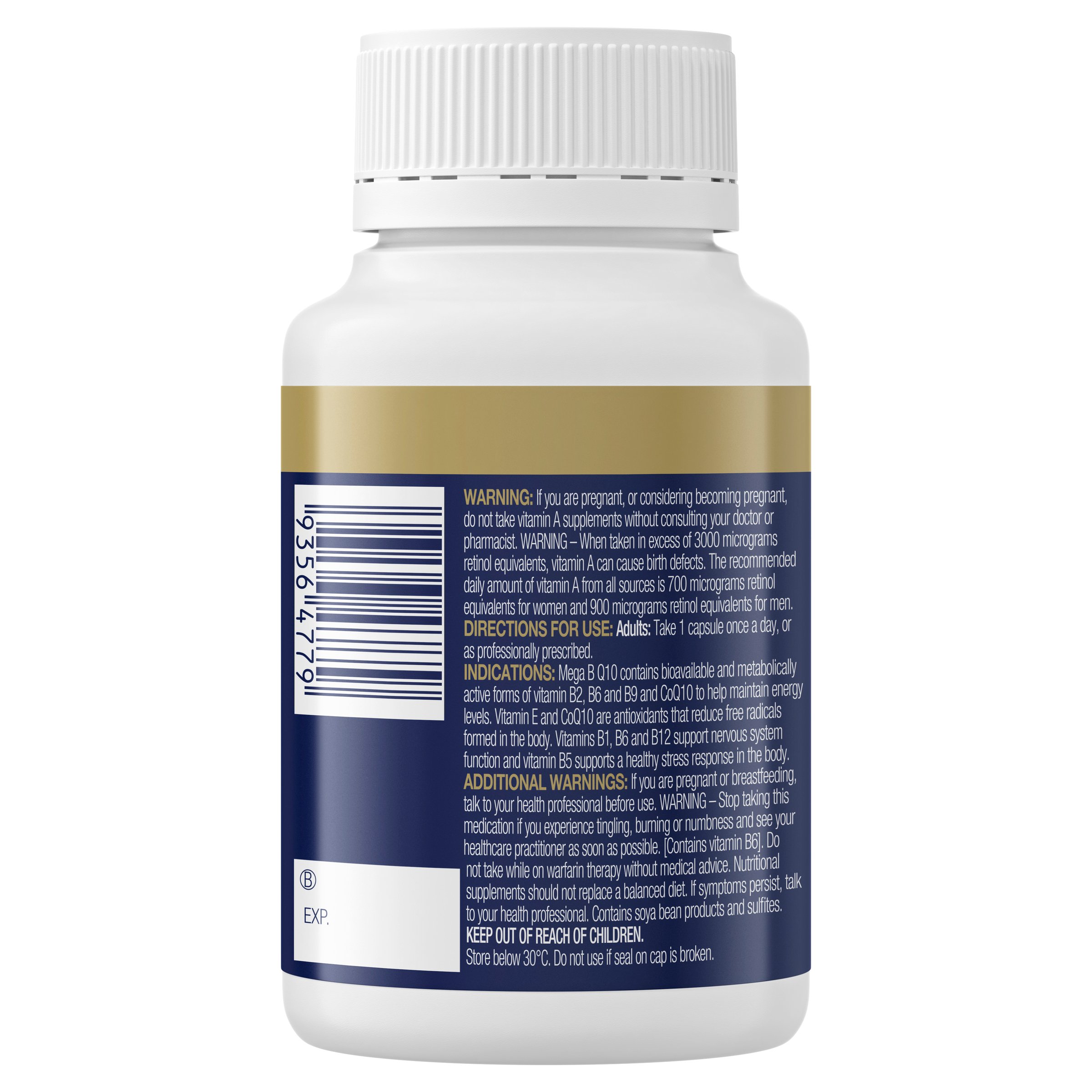BioCeuticals Mega B Q10 - 60 capsules - Image 3