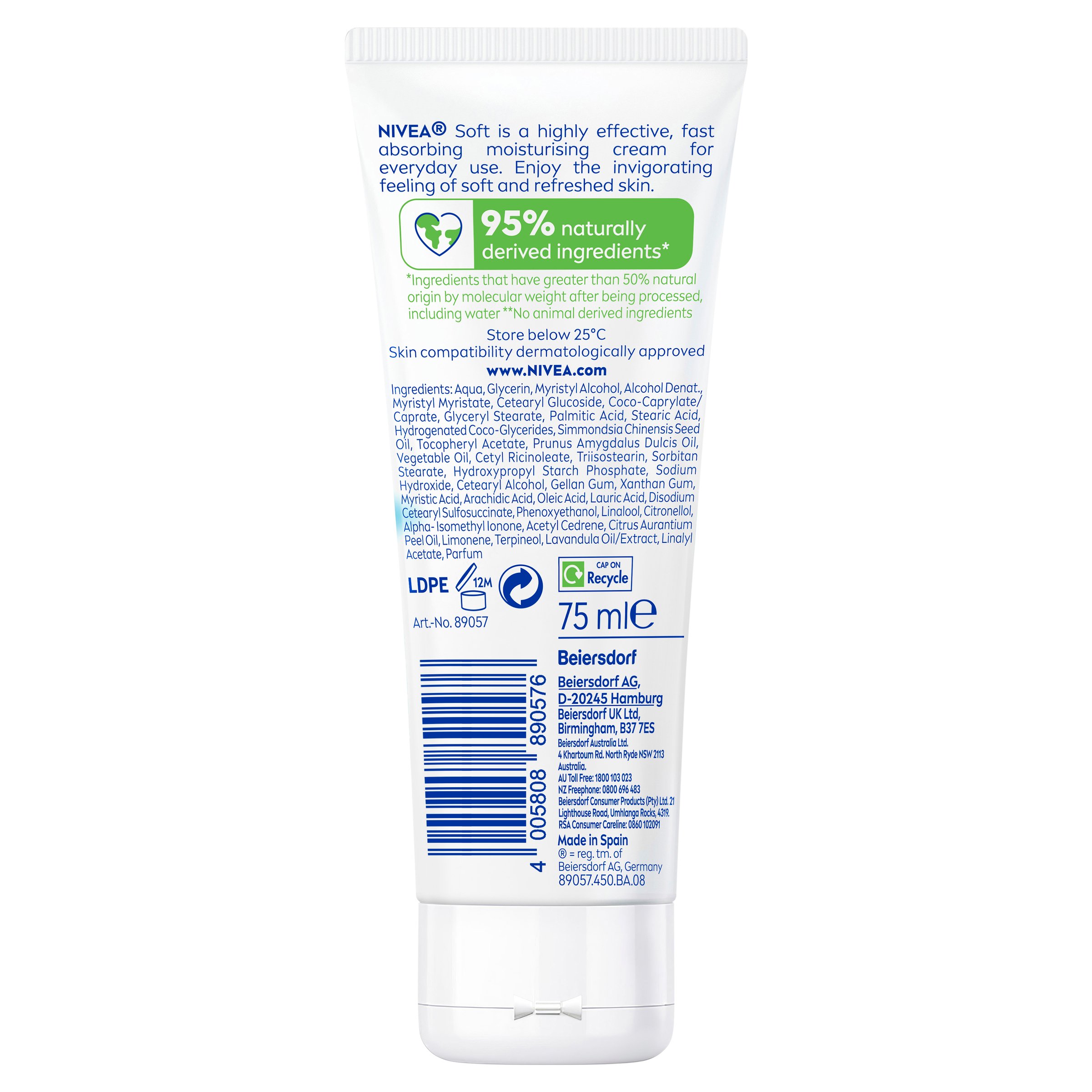 Nivea Soft Moisturising Cream 75ml - Image 2
