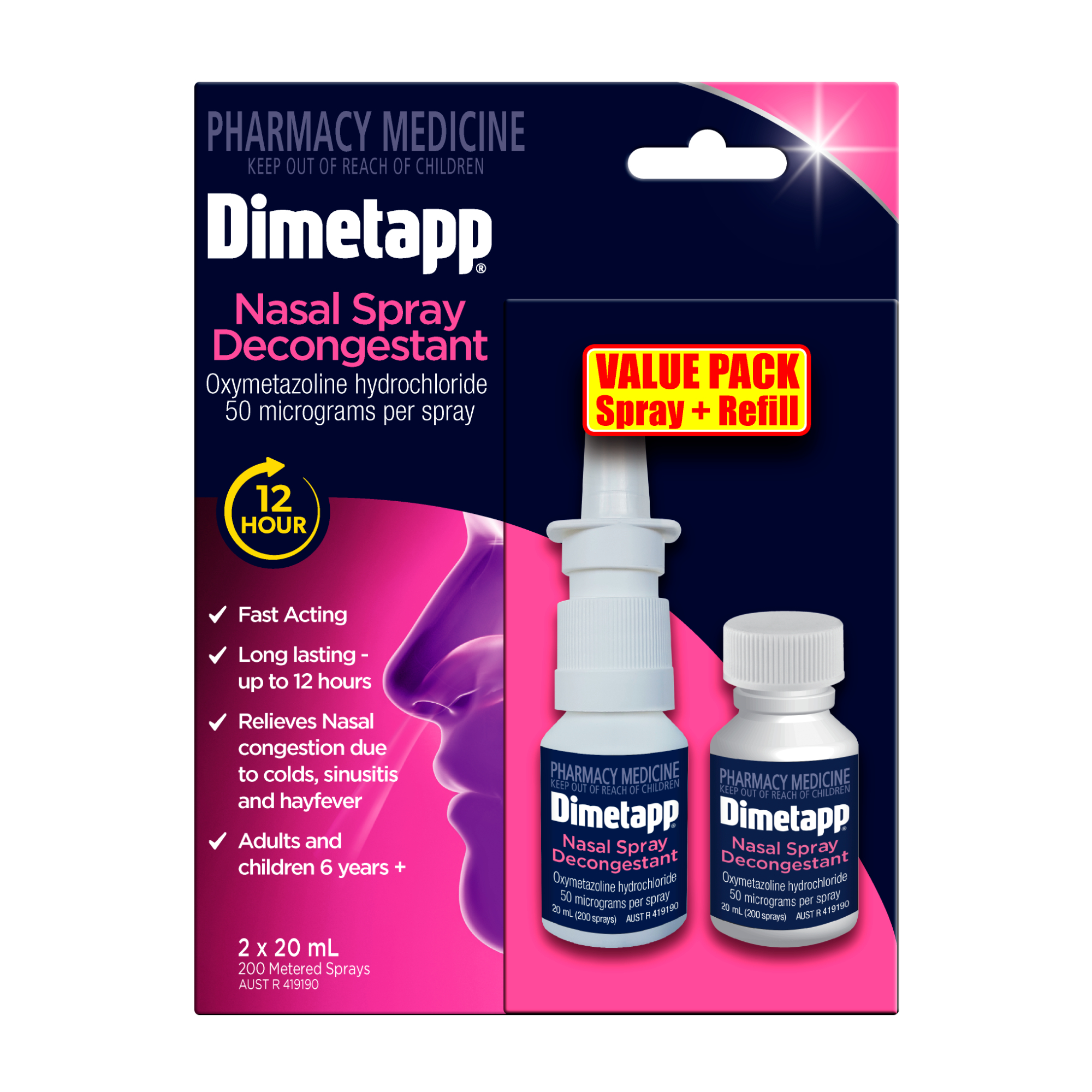 Dimetapp Nasal Spray Twin Pack + Refill 40ml - Image 1