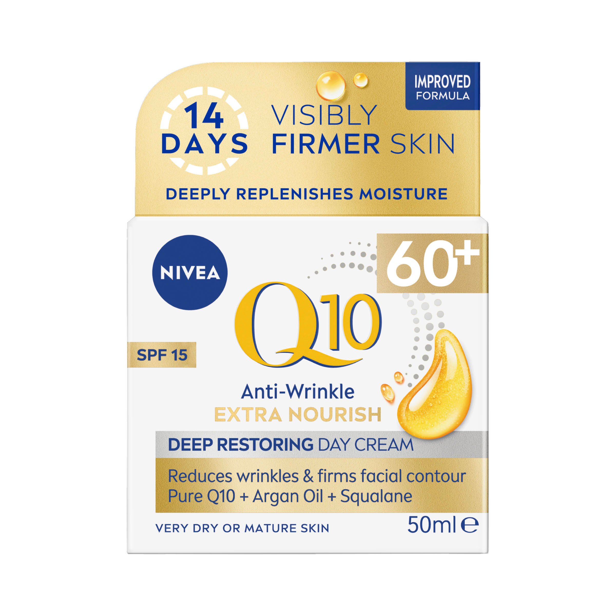 Nivea Q10 Anti-Wrinkle Extra Nourish Cream 50ml - Image 1