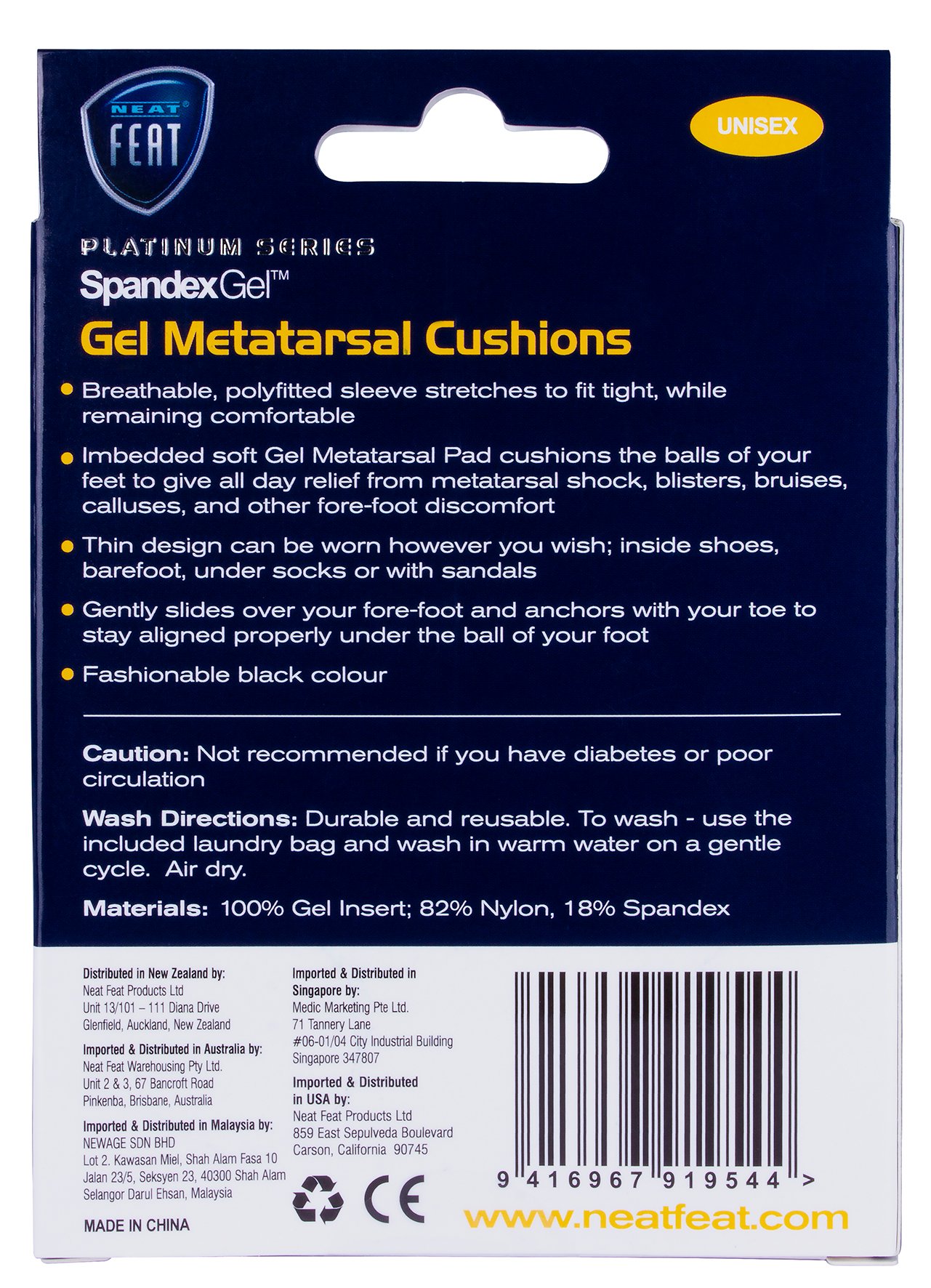 Neat Feat Spandex Metatarsal Pad Sleeve Large 1 pair - Image 2