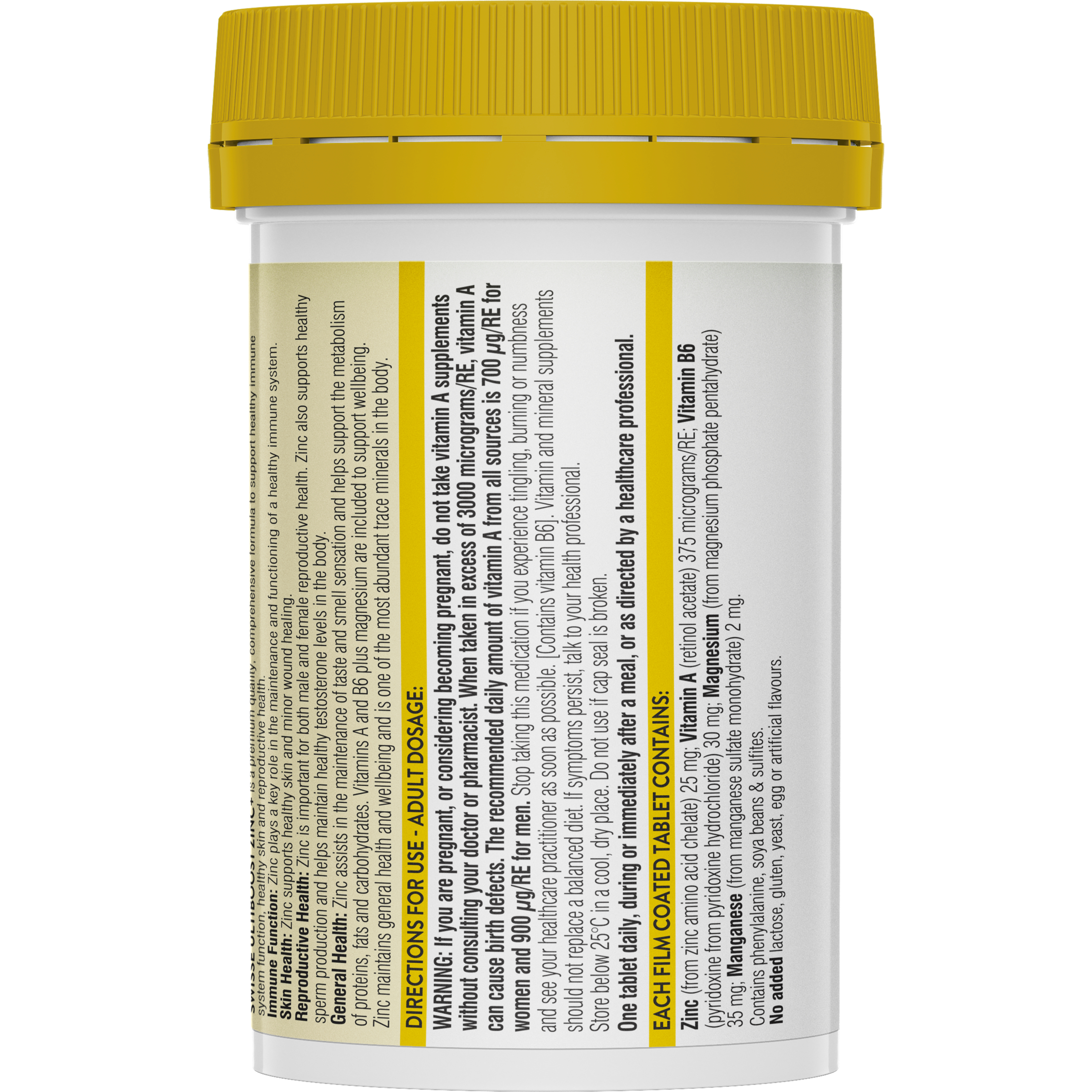 Swisse Ultiboost Zinc+ 60 tablets - Image 2