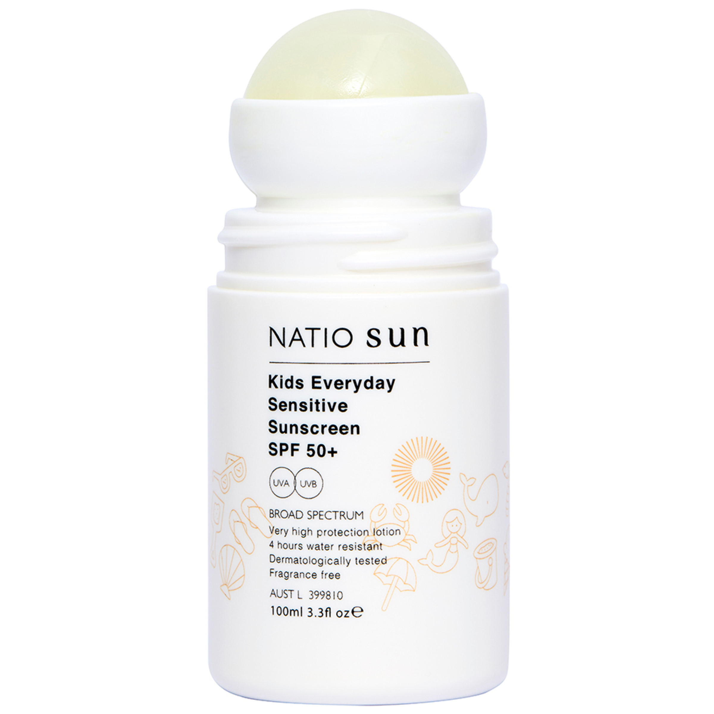 Natio Kids Everyday Sensitive Sunscreen SPF 50+ (Roll-On) 100 ml - Image 4