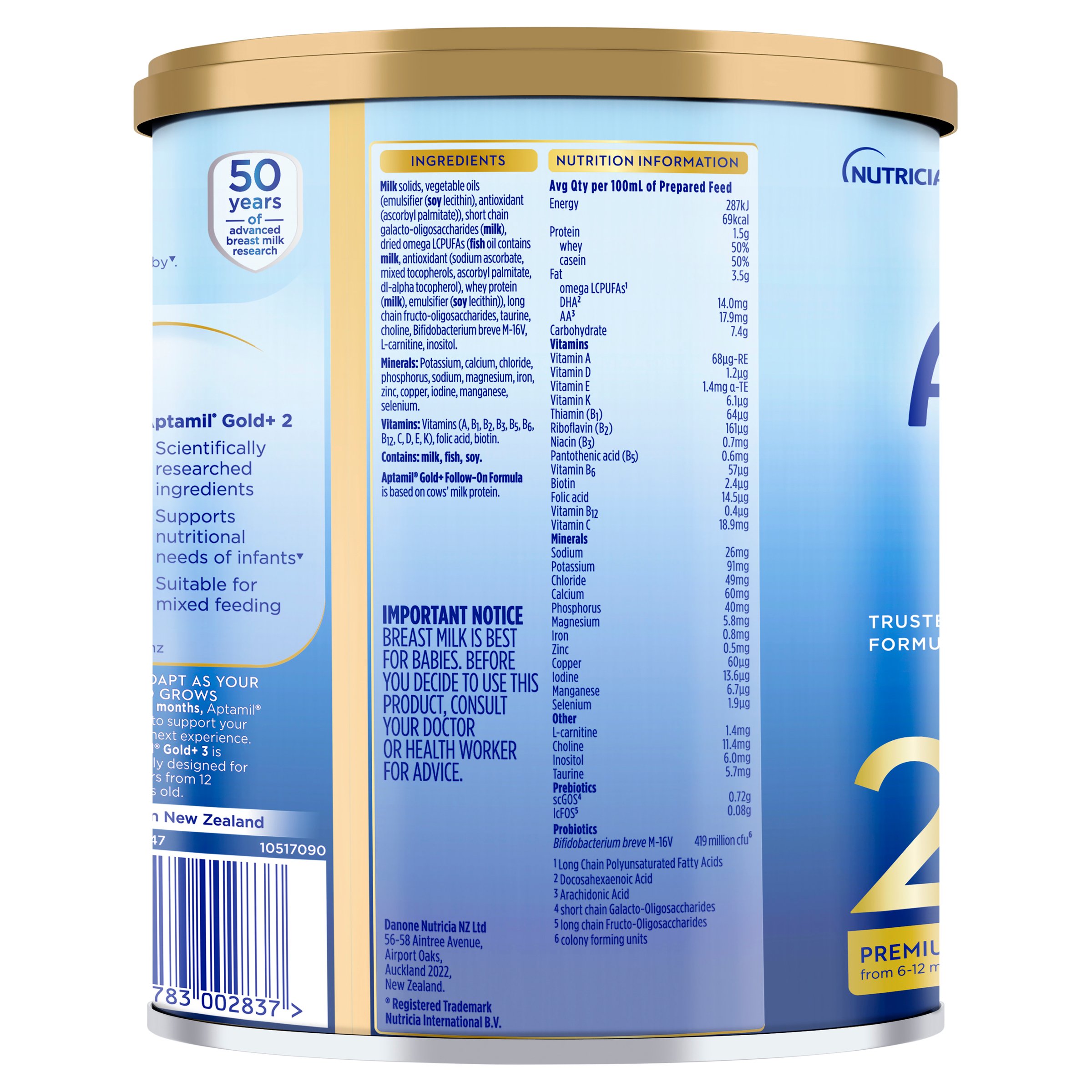Aptamil Gold + Pronutra Follow On Formula 900g - Image 3