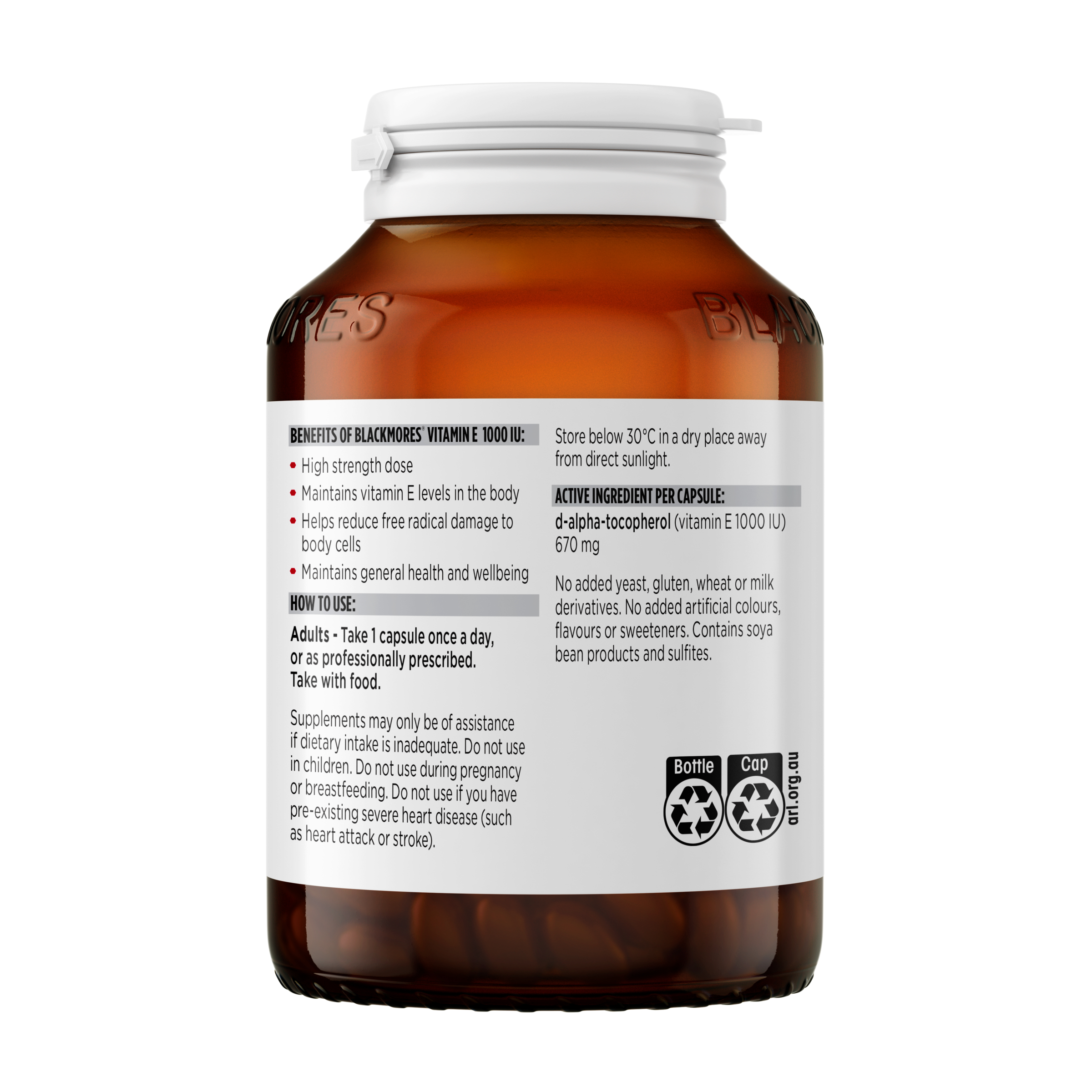 Blackmores Vitamin E 1000IU - 100 capsules - Image 3