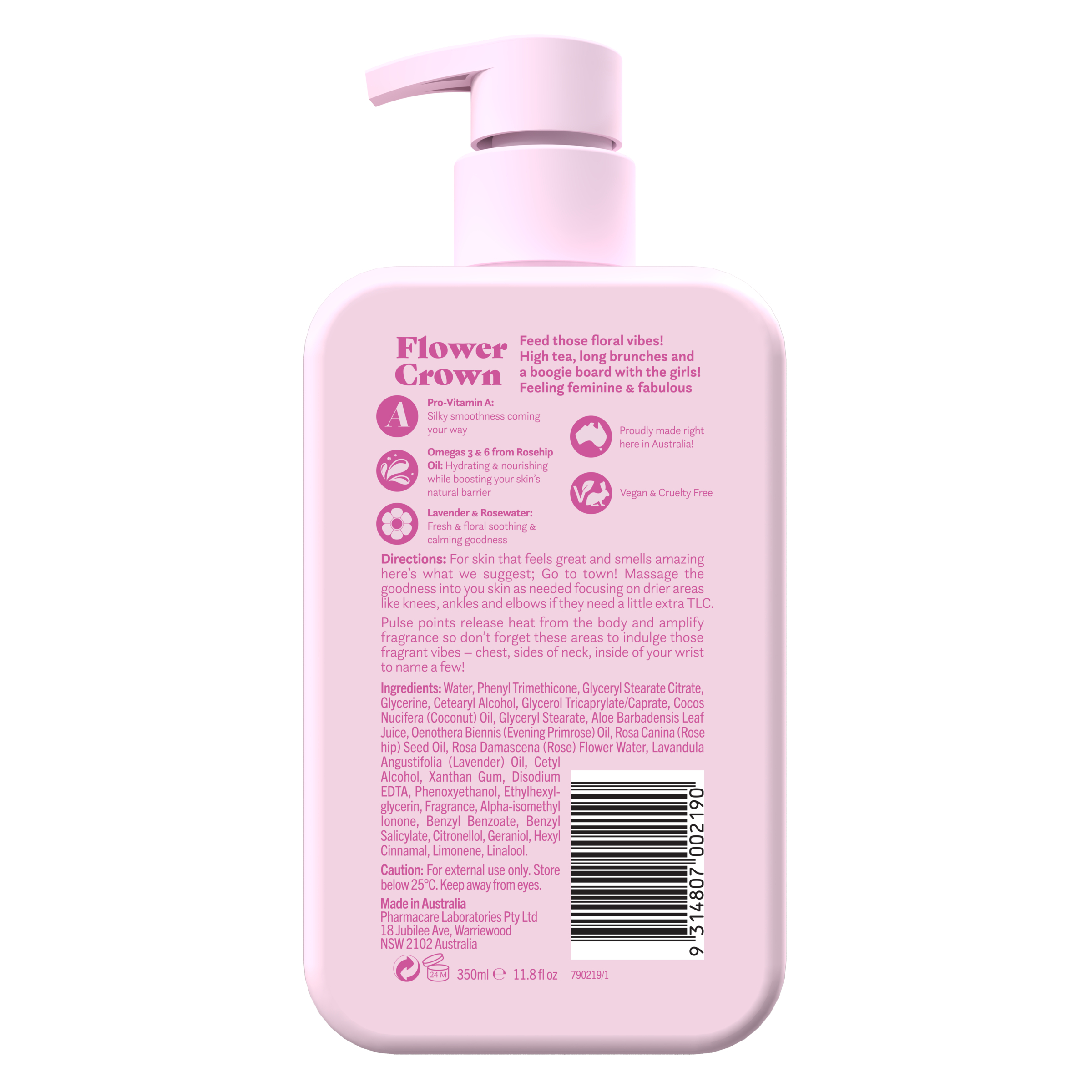 You By Redwin Flower Crown Rosewater & Peony Body Lotion 350ml - Image 2