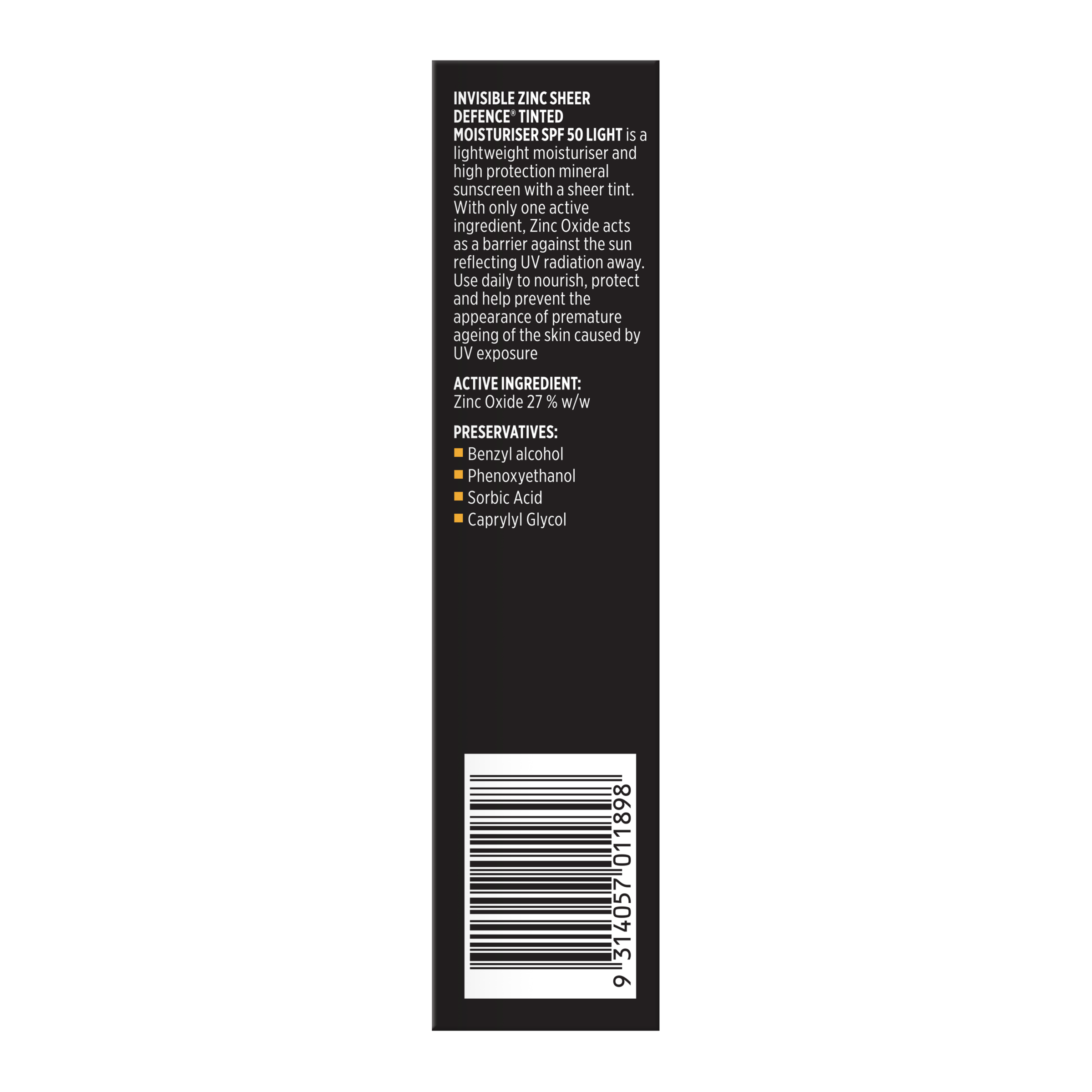 Invisible Zinc Sheer Defence Tinted Moisturiser Light SPF50 - 50g - Image 2