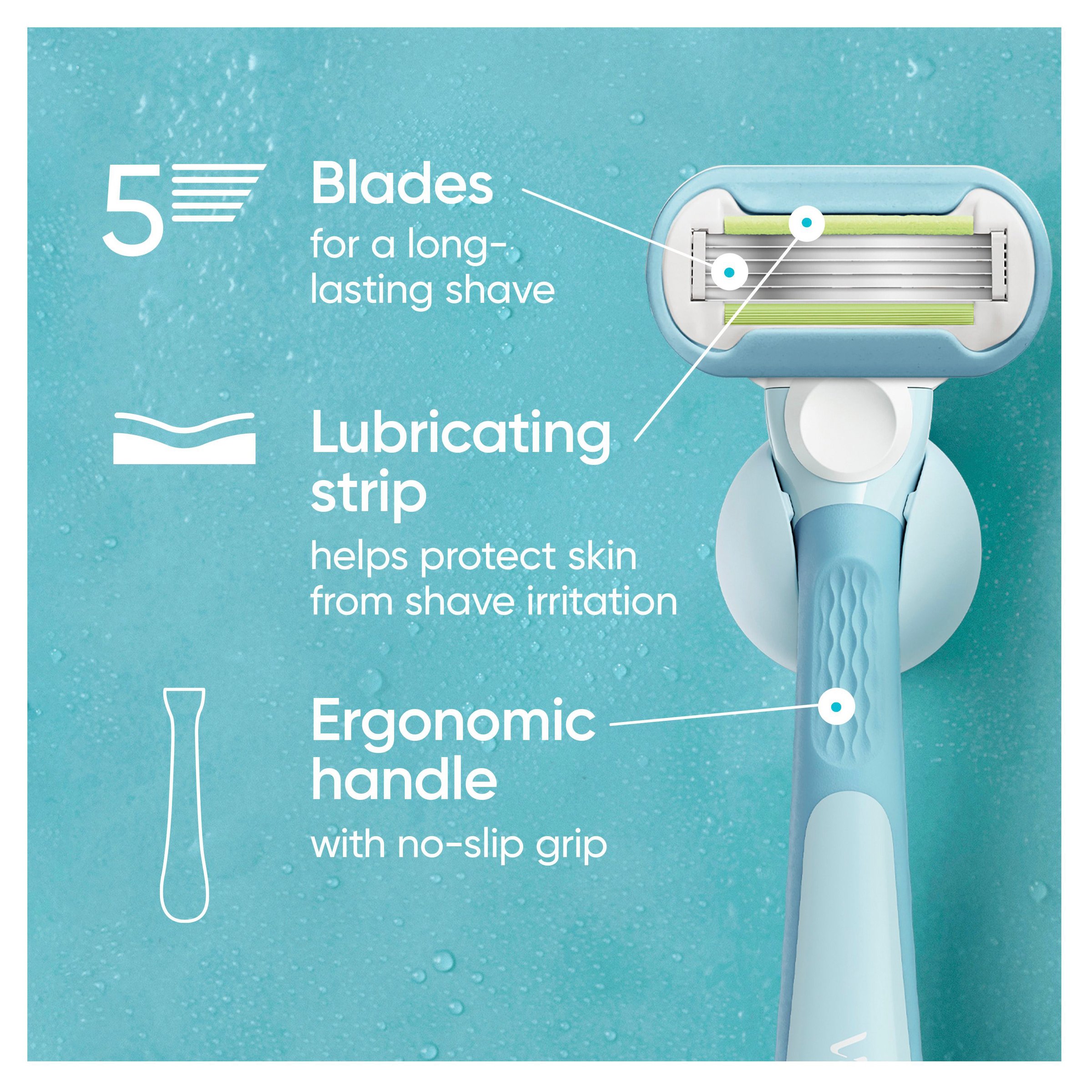 Gillette Venus Extra Smooth Women's Razor Handle + 2 Blade Refills 1 pack - Image 2
