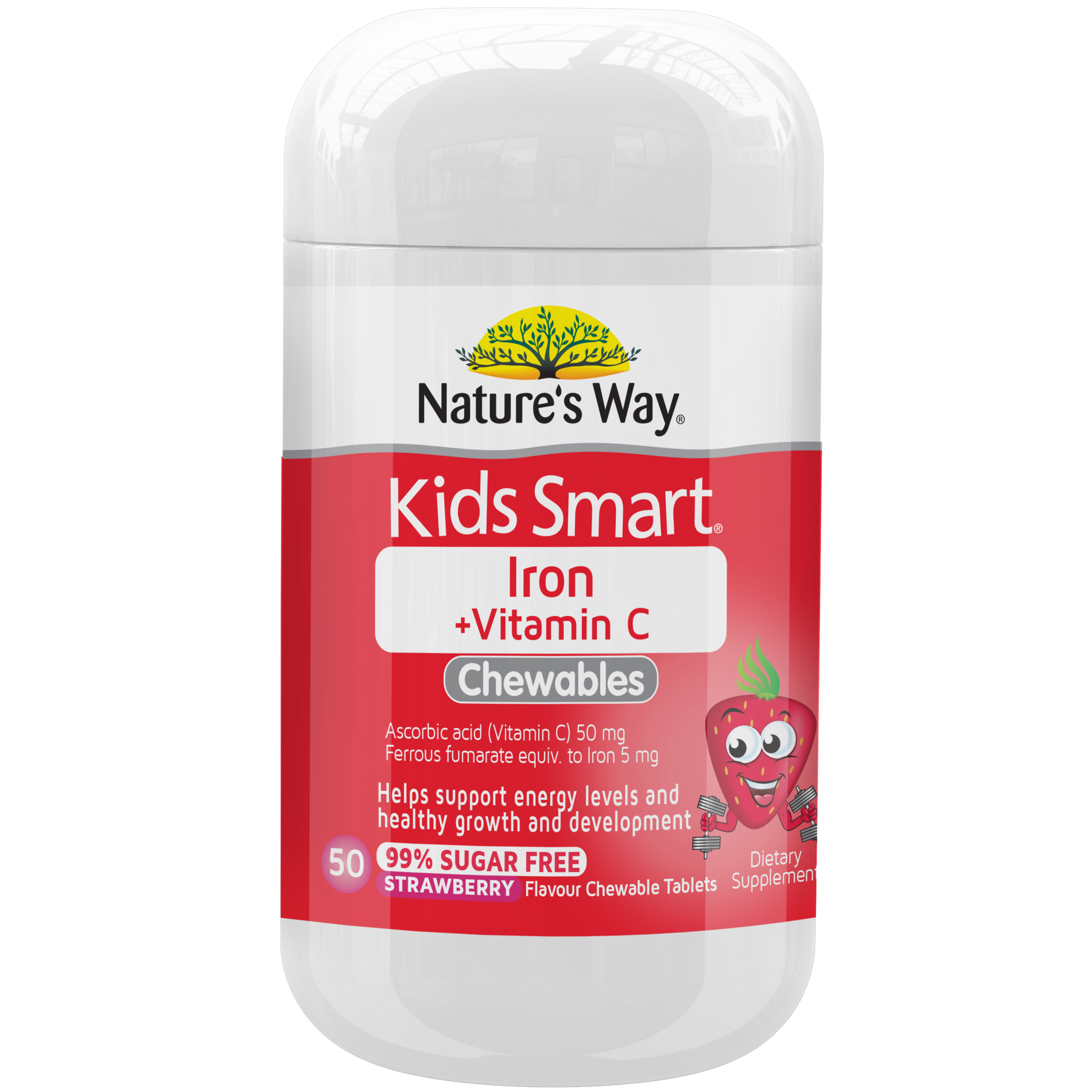 Nature's Way Kids Smart Iron + Vitamin C 50 chewable tablets - Image 1