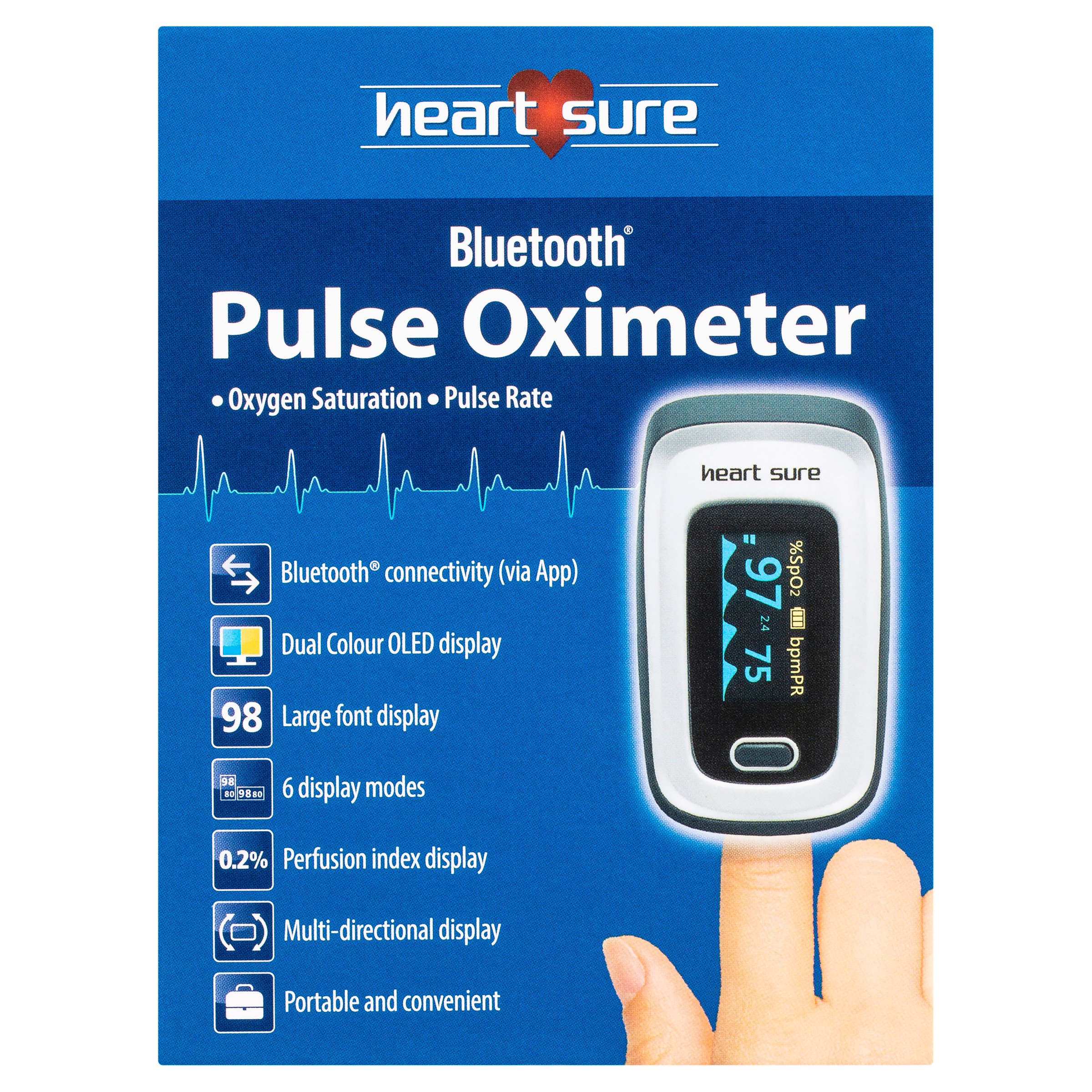 Heart Sure Bluetooth Pulse Oximeter 1 each - Image 1