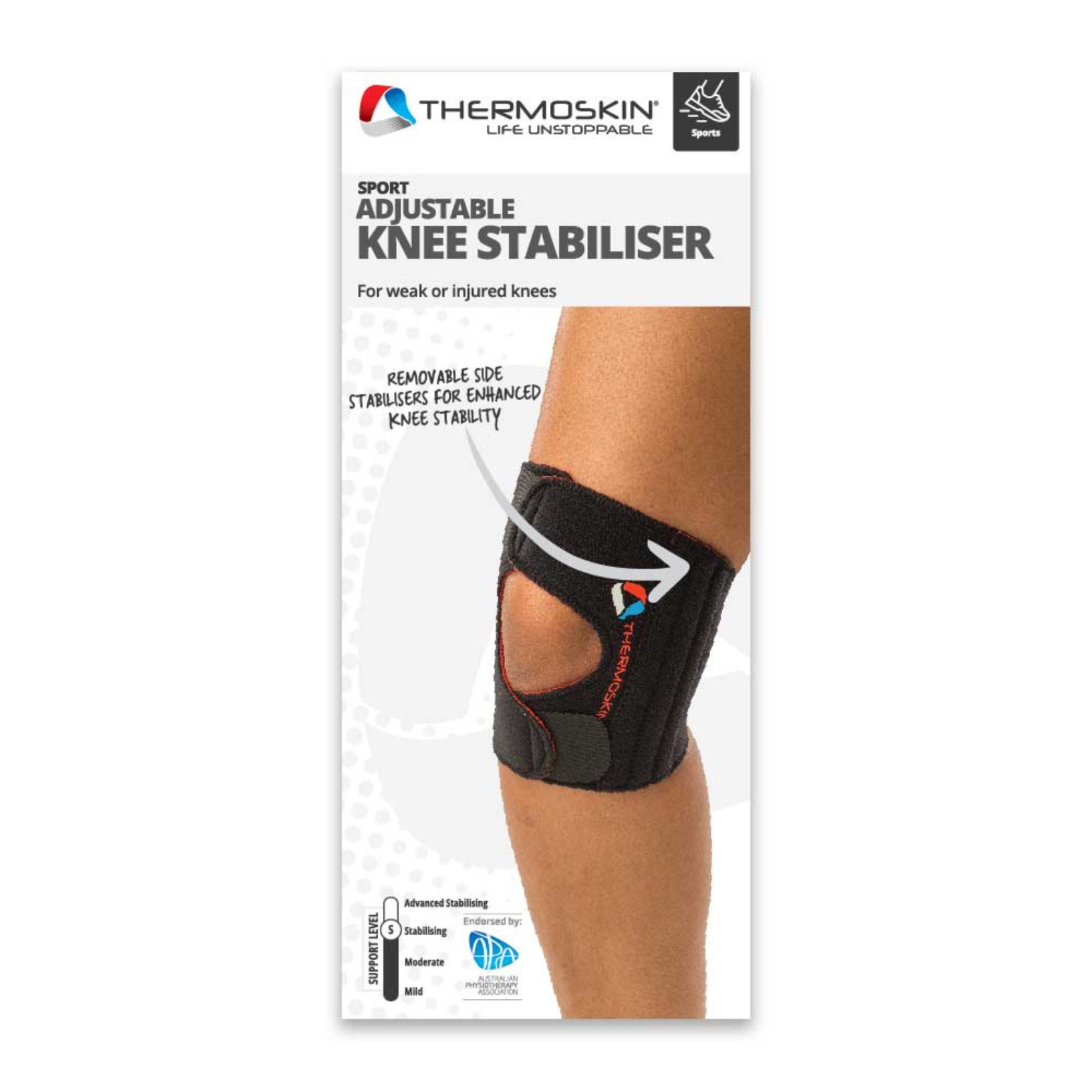 Thermoskin Sport Knee Stabiliser Adjustable S/M - Image 3