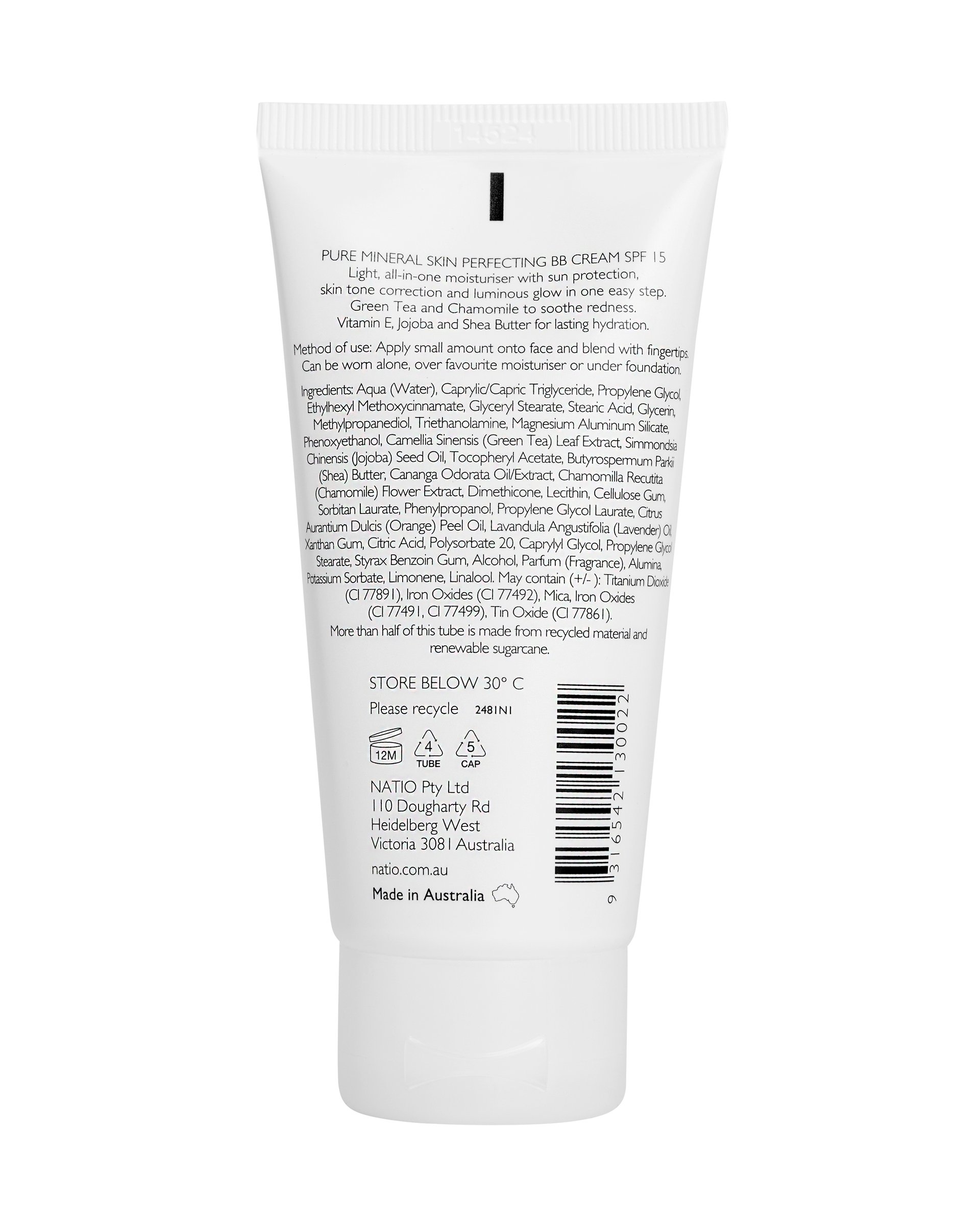 Natio Pure Mineral Skin Perfecting BB Cream Medium SPF15 - 50g - Image 2