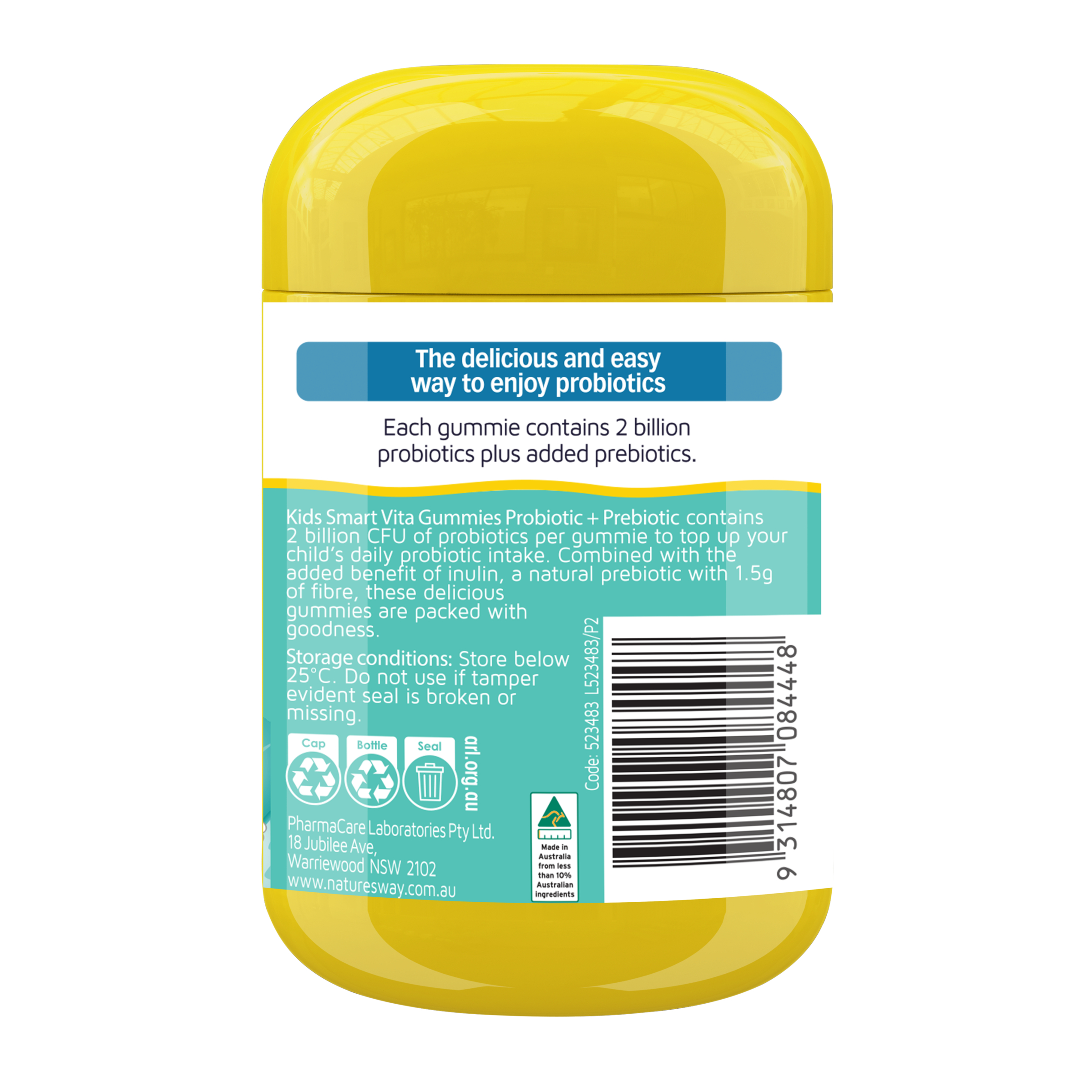 Nature's Way Kids Smart Vita Gummies Prebiotic & Probiotic 50 pastilles - Image 2