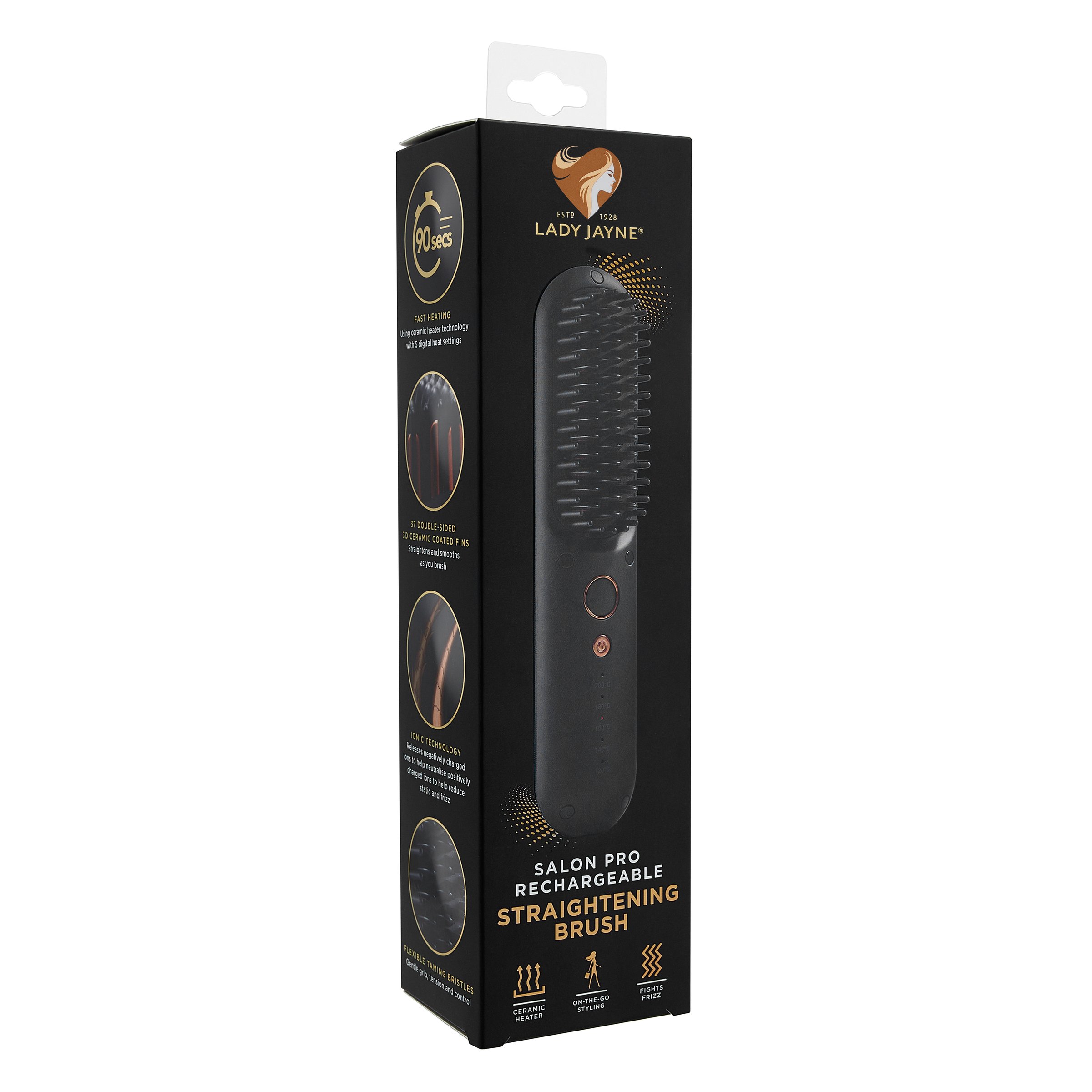 Lady Jayne Salon Pro Recharge straightening brush 1 each - Image 8