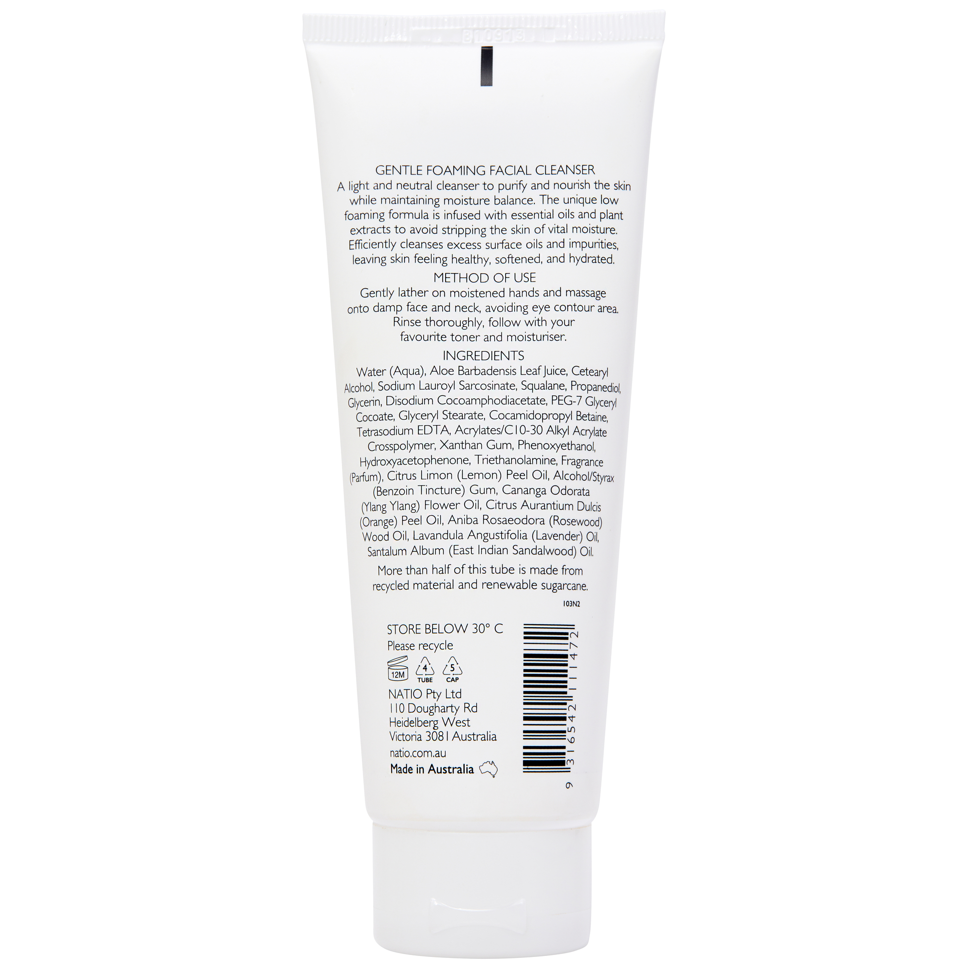 Natio Gentle Foaming Facial Cleanser 100g - Image 2