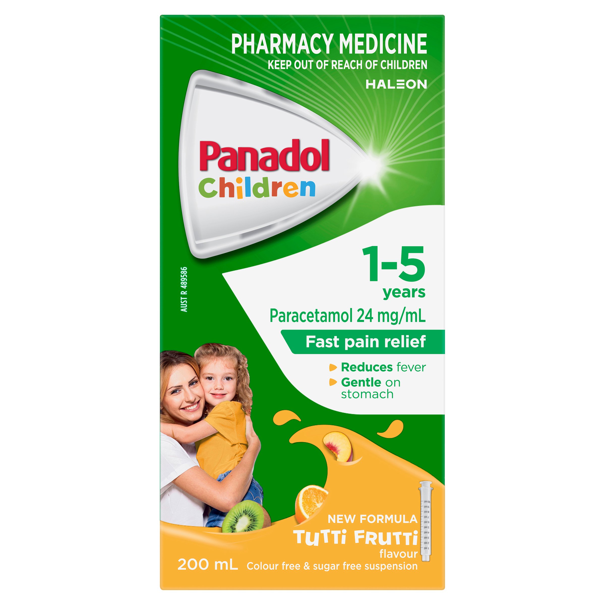 Panadol Children 1-5 Years Colourfree Suspension Tuti Fruity Flavour 200ml - Image 1