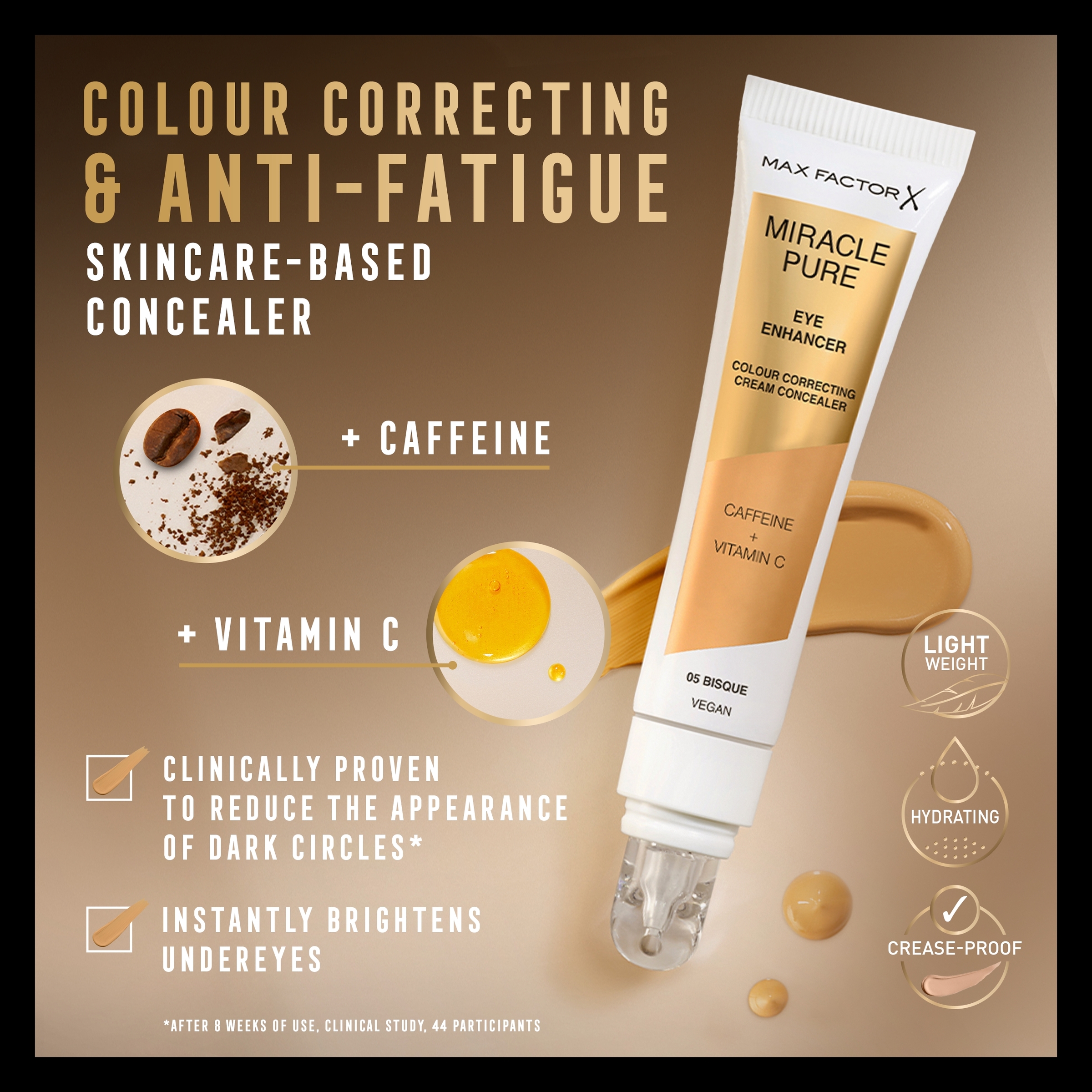 Max Factor Miracle Pure Eye Enhancer Colour Correcting Concealer 02 Buff 10ml - Image 6
